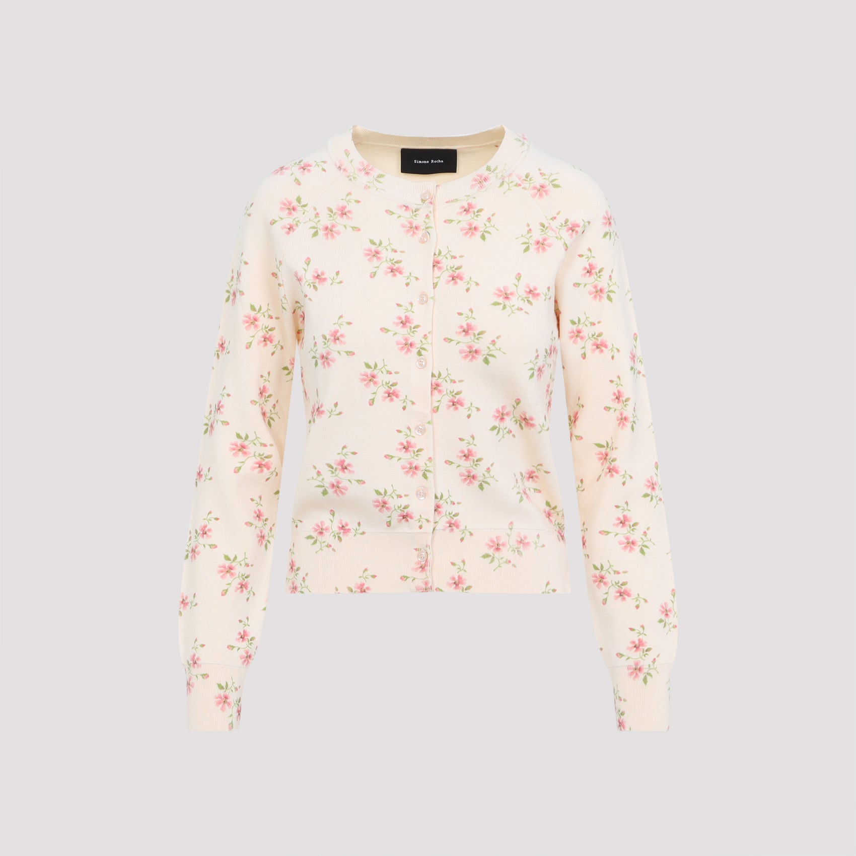 Simone Rocha Shrunken Tiny Flower Cardigan