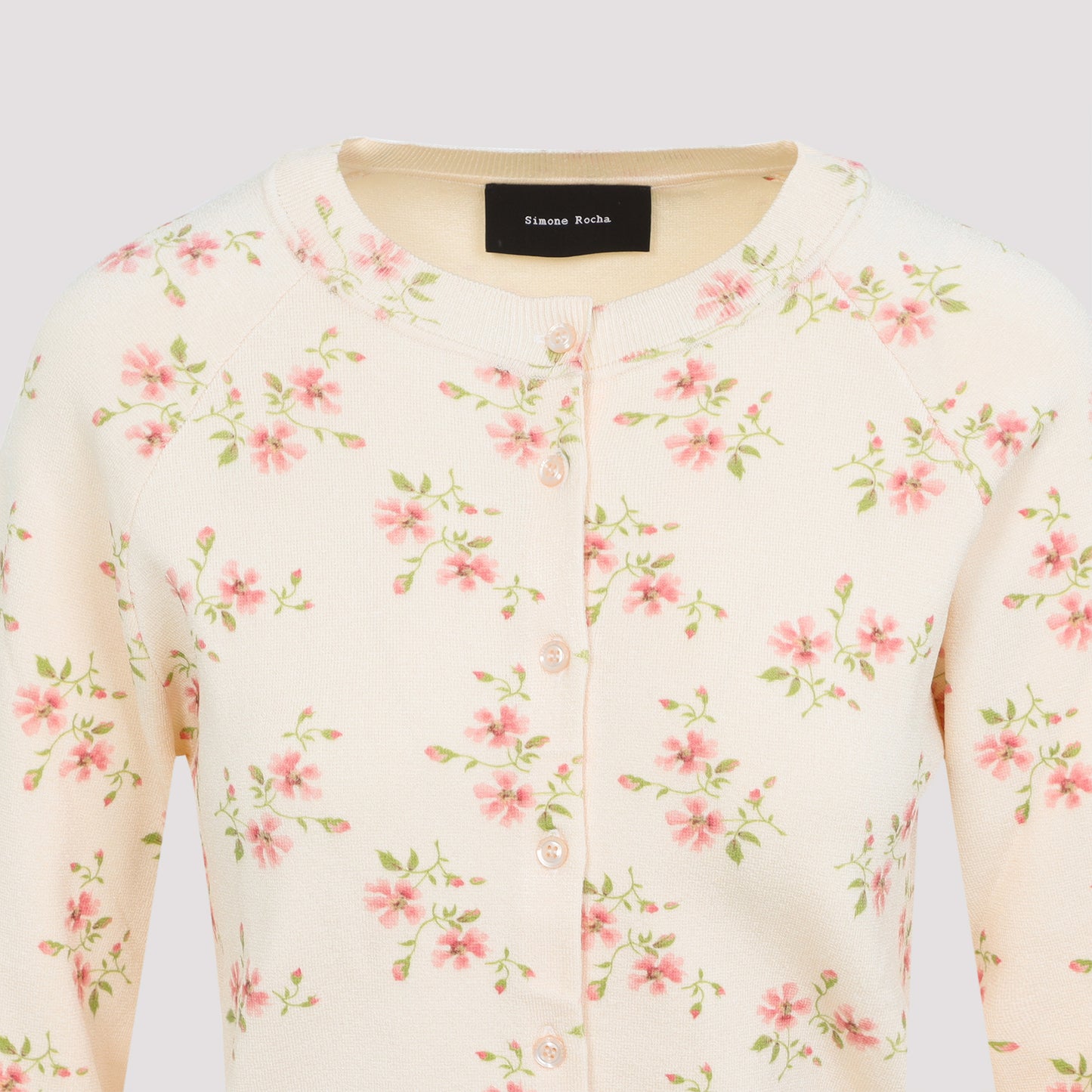 Simone Rocha Shrunken Tiny Flower Cardigan