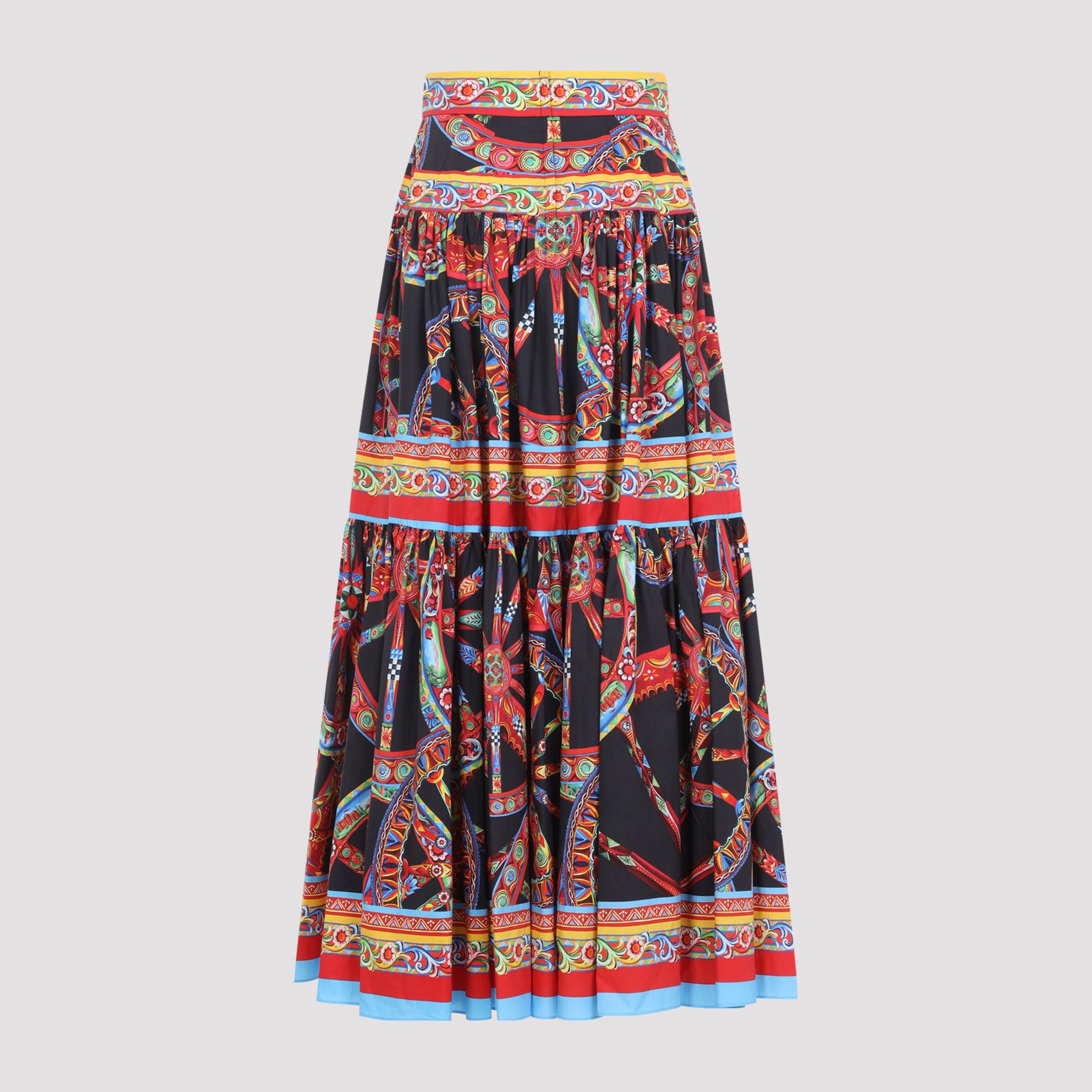 Dolce & Gabbana Popeline Midi Carretto Skirt
