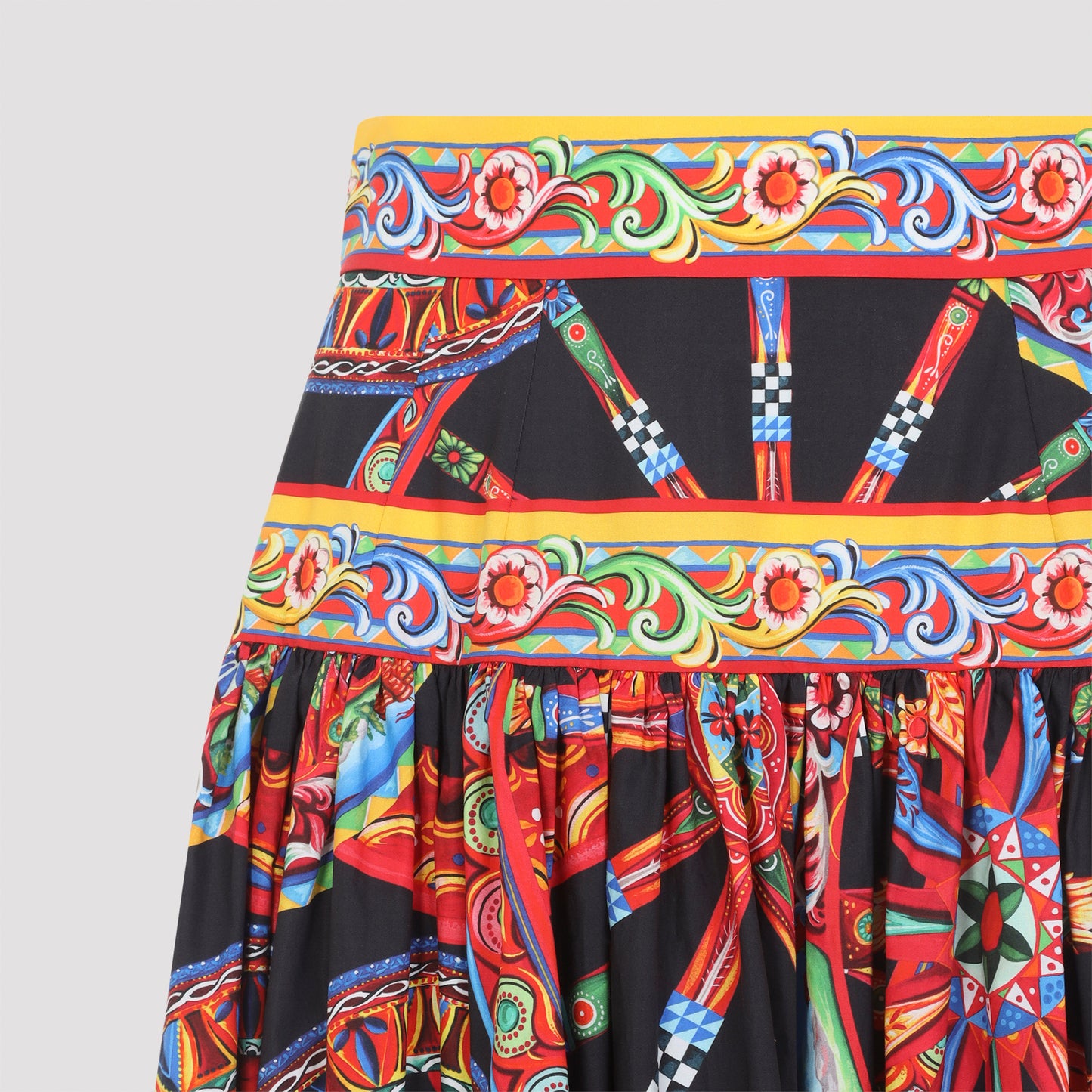 Dolce & Gabbana Popeline Midi Carretto Skirt