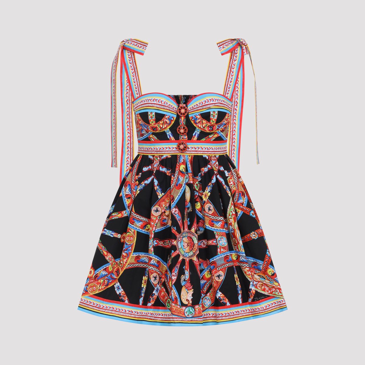 Dolce & Gabbana Popeline Carretto Mini Dress