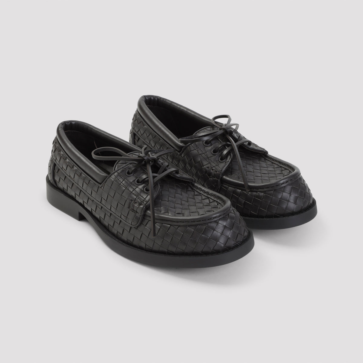Bottega Veneta Pier Intrecciato Boat Shoes