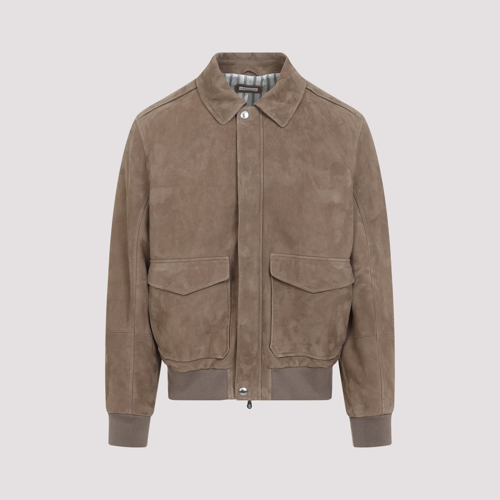 Brunello Cucinelli Leather Bomber Jacket