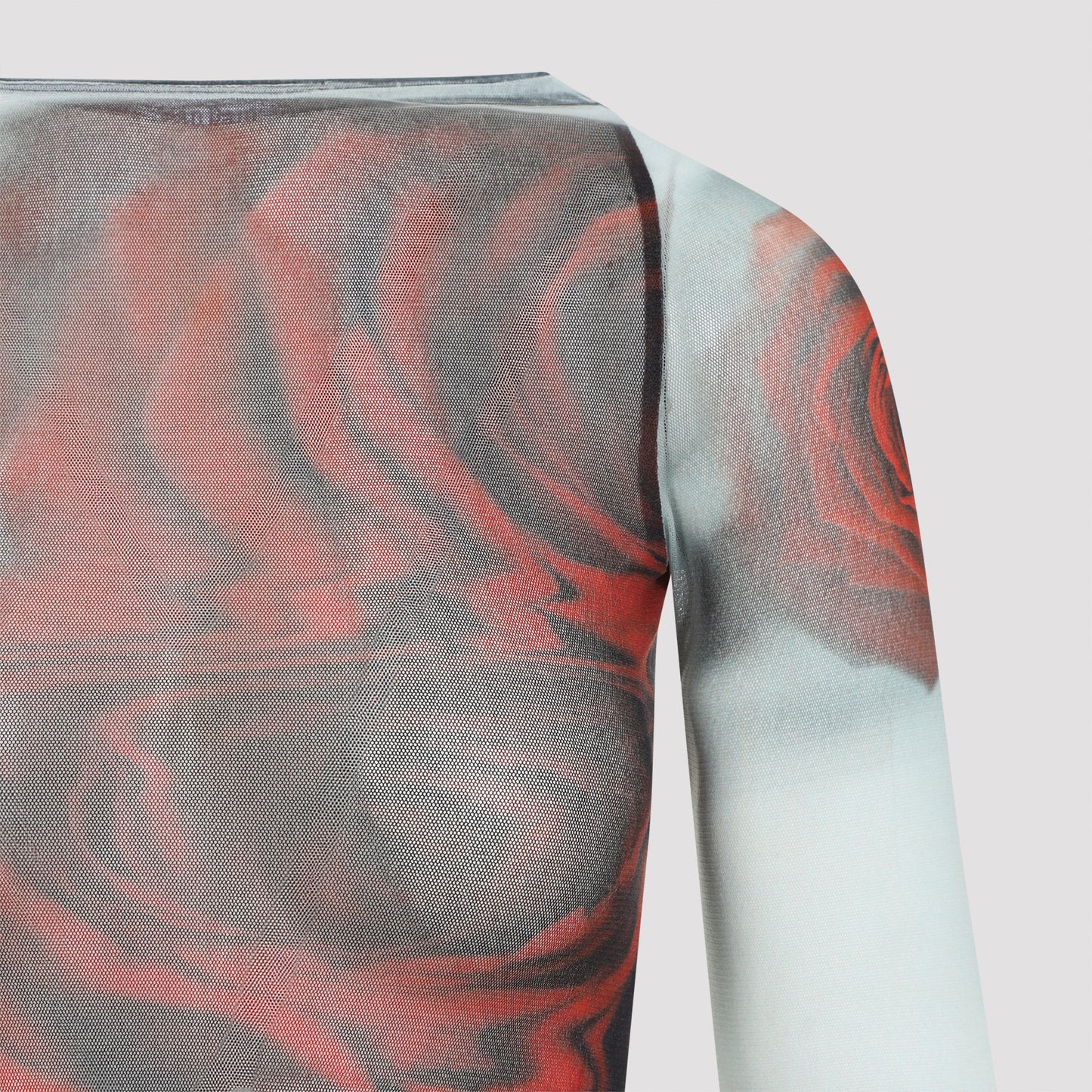 Jean Paul Gaultier Blurry Roses Top