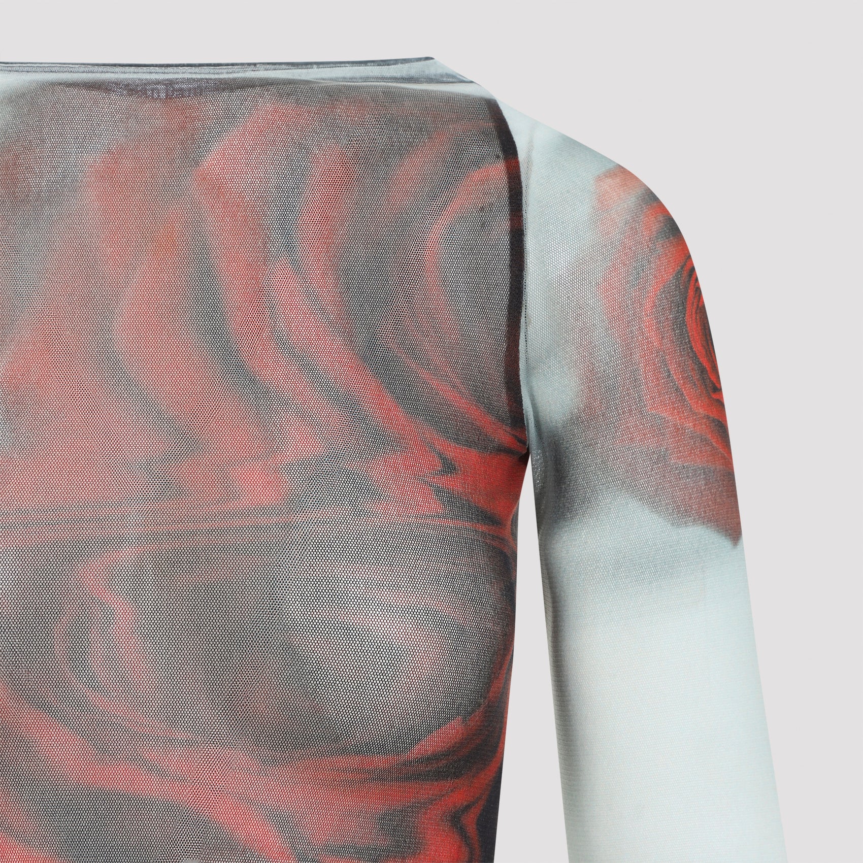 Jean Paul Gaultier Blurry Roses Top
