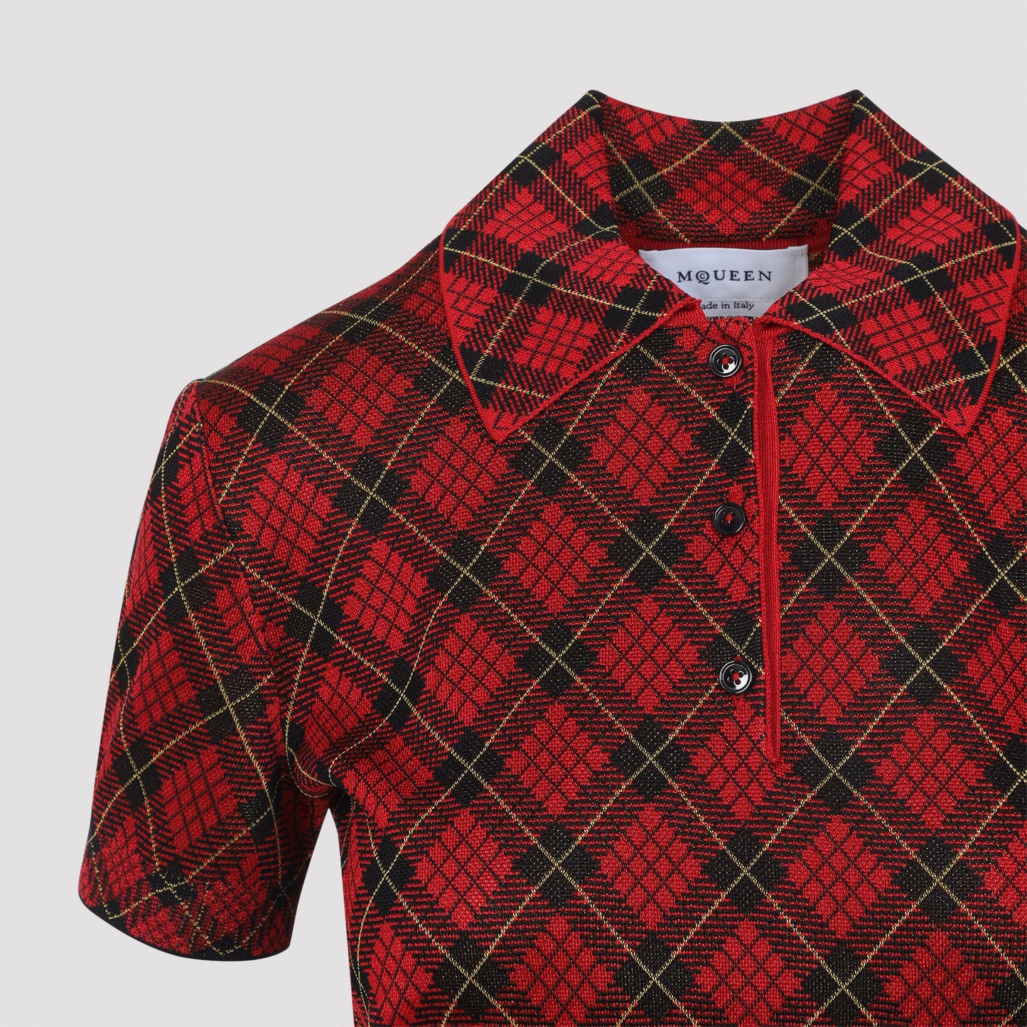 Alexander McQueen Microcheck Polo