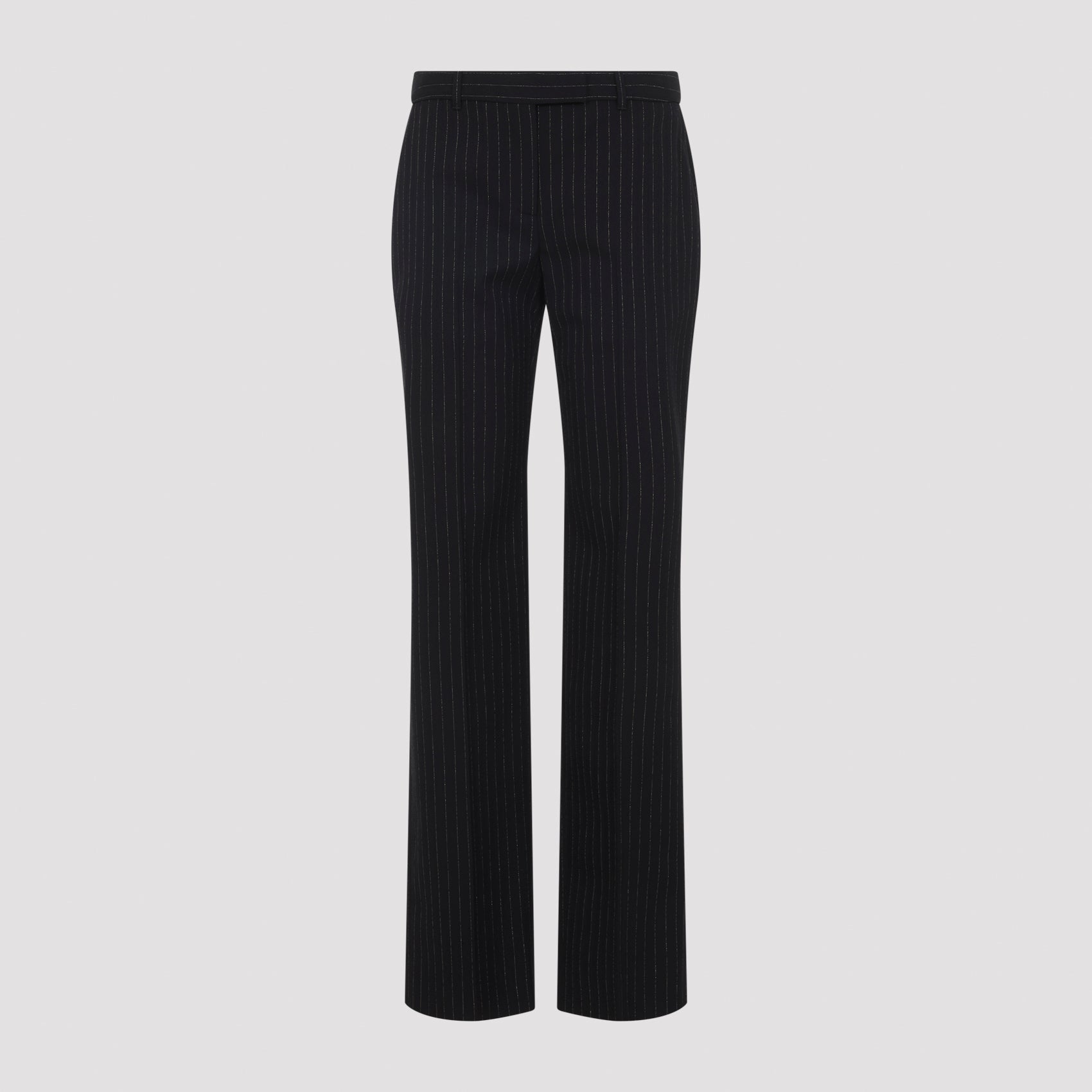 Alexander McQueen Pinstripe Lurex Pants