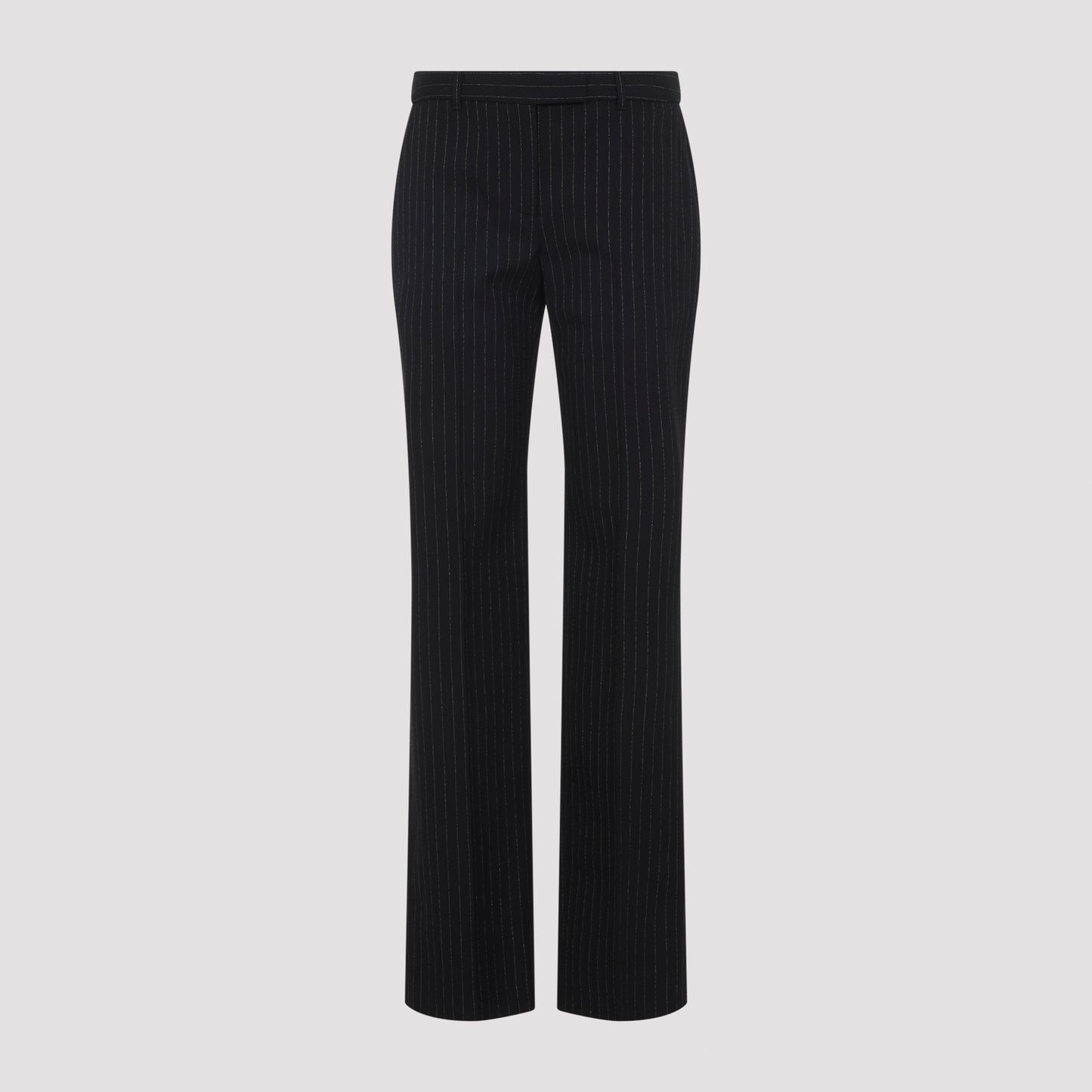 Alexander McQueen Pinstripe Lurex Pants