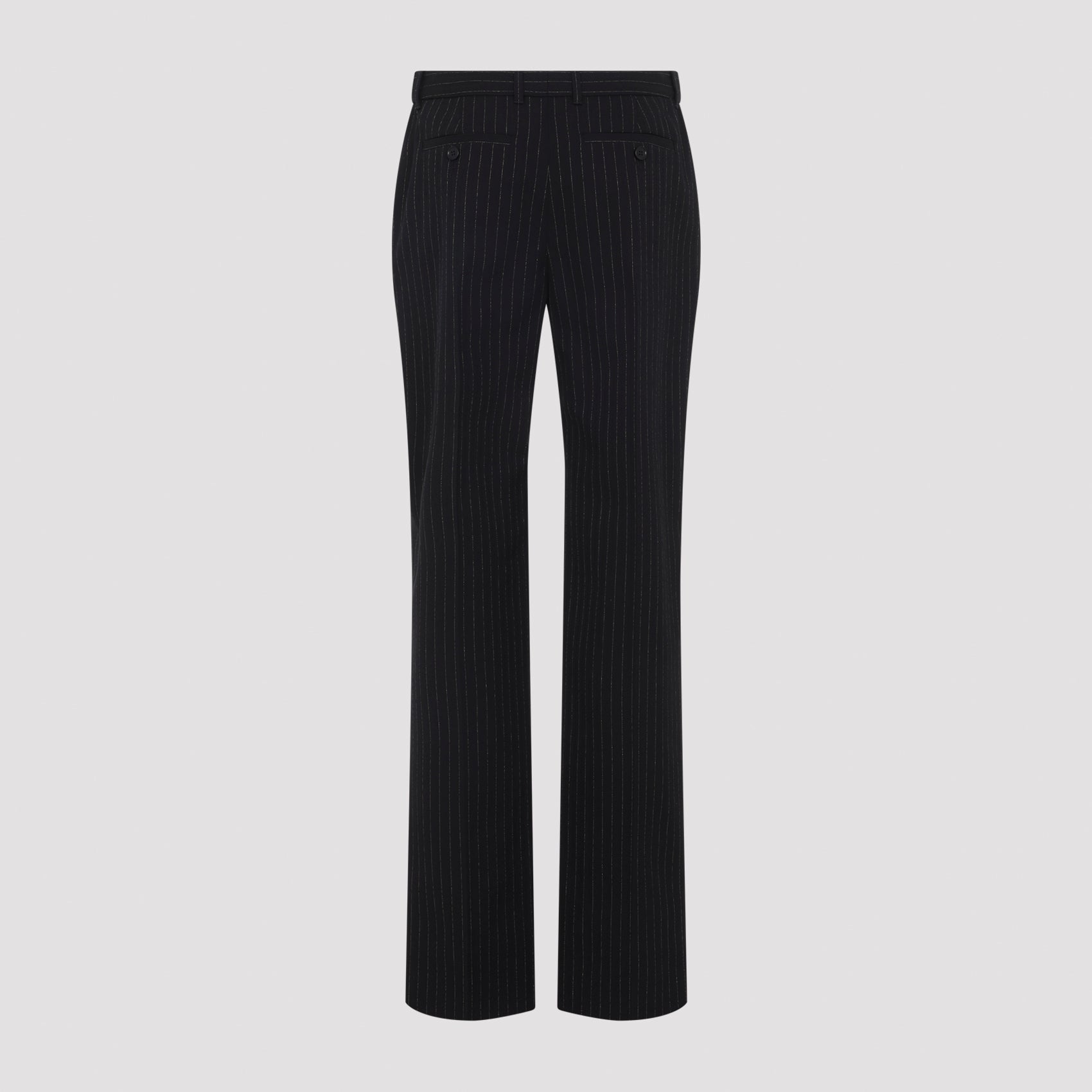 Alexander McQueen Pinstripe Lurex Pants
