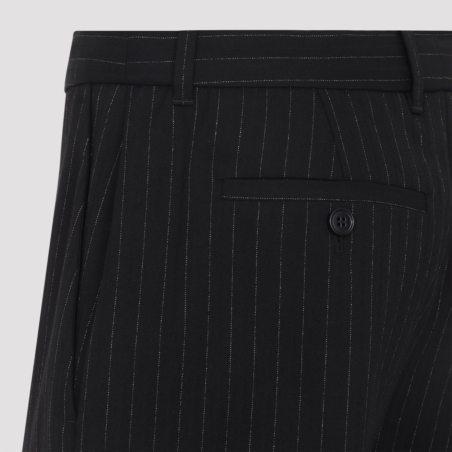 Alexander McQueen Pinstripe Lurex Pants