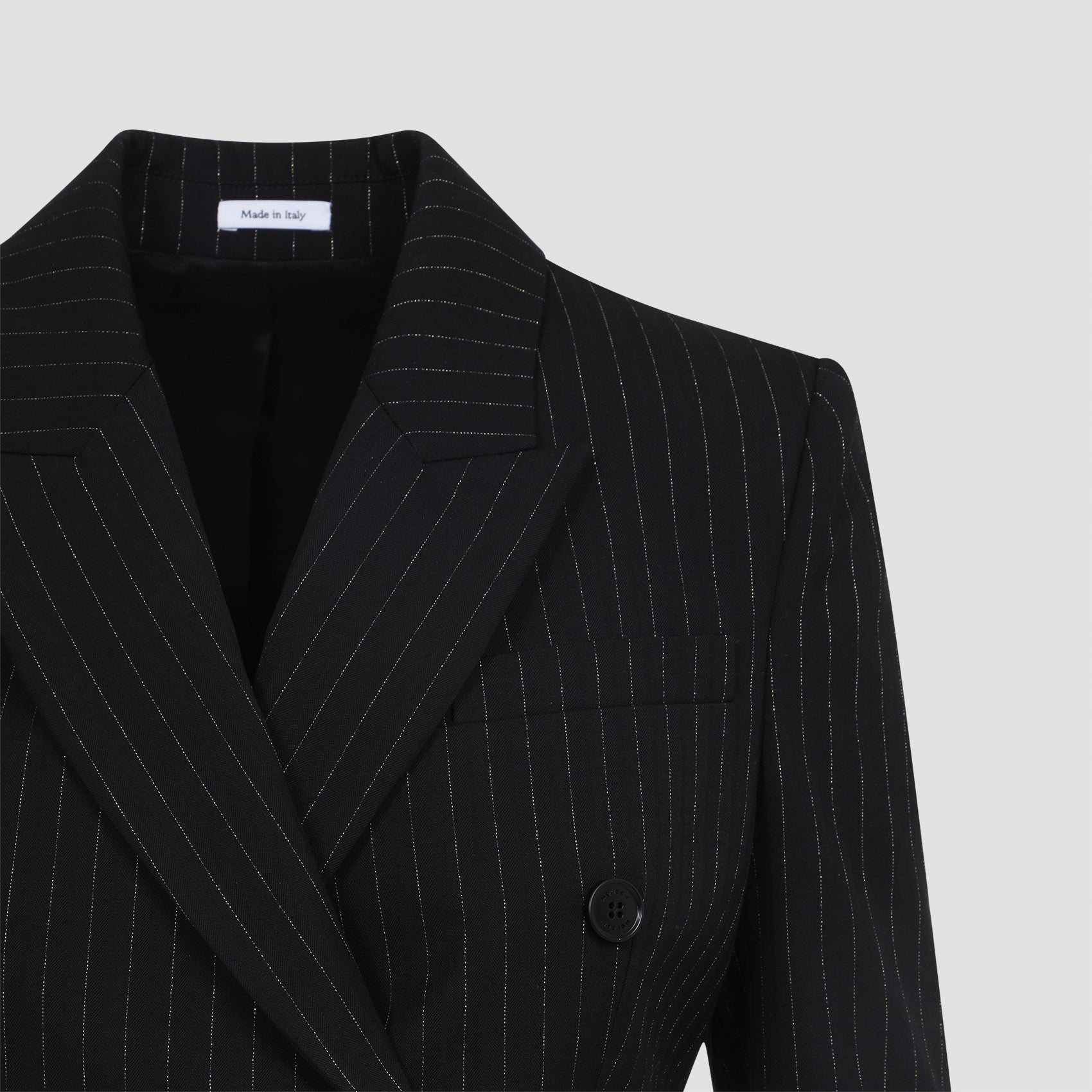 Alexander McQueen Pinstripe Lurex Jacket