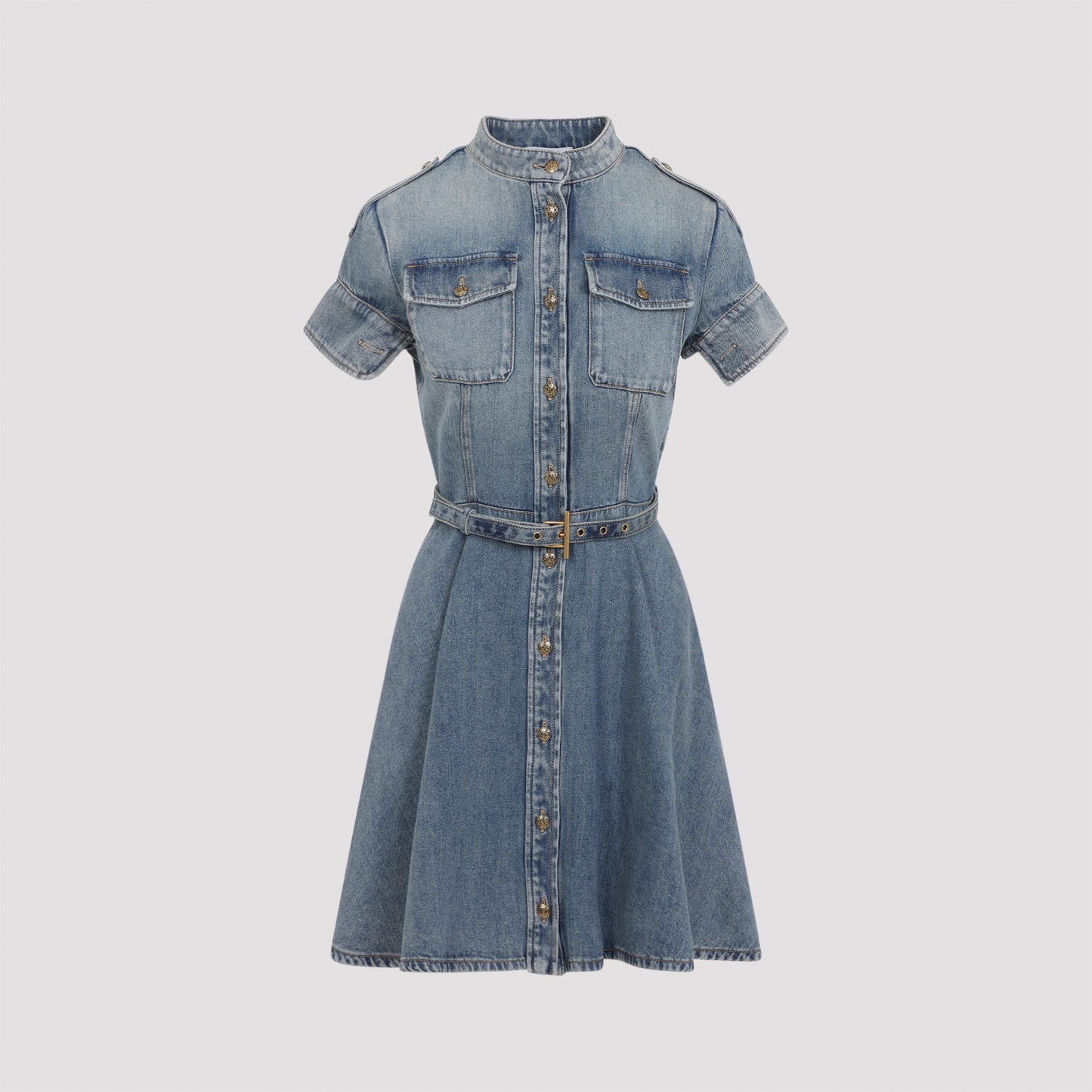 Alexander McQueen Denim Mini Dress