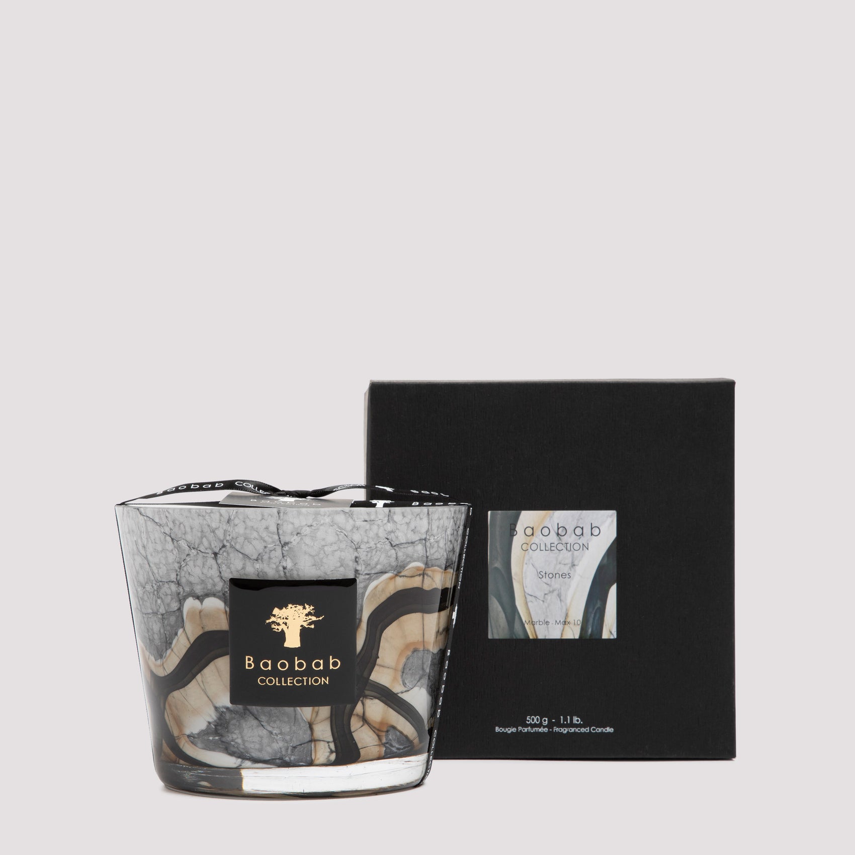 Baobab Collection Stones Marble Candle Max10 from Stones Collection