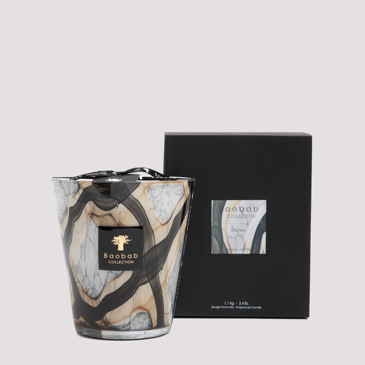 Baobab Collection Stones Marble Candle Max16 from Stones Collection