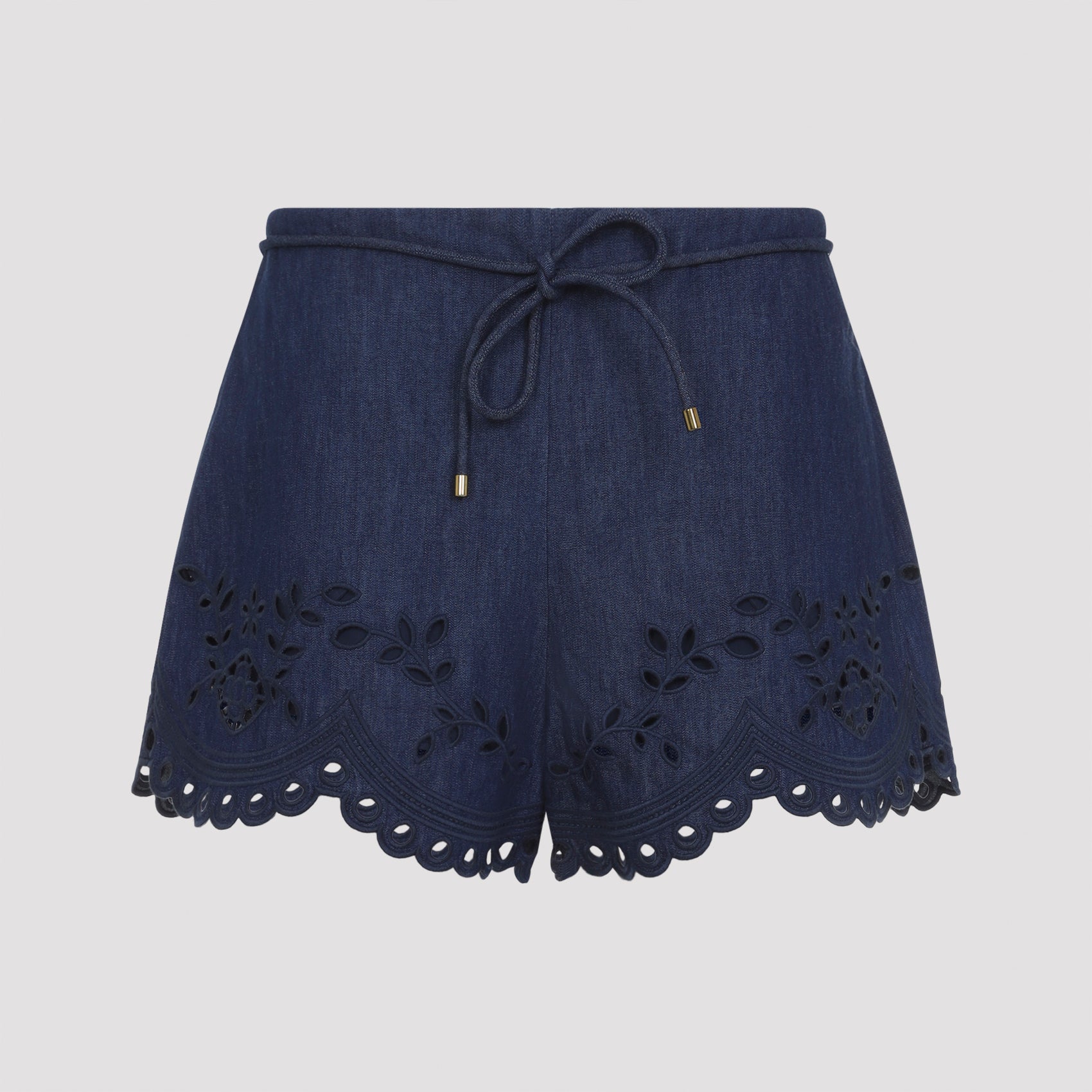 Zimmermann Mahon Broderie Denim Short