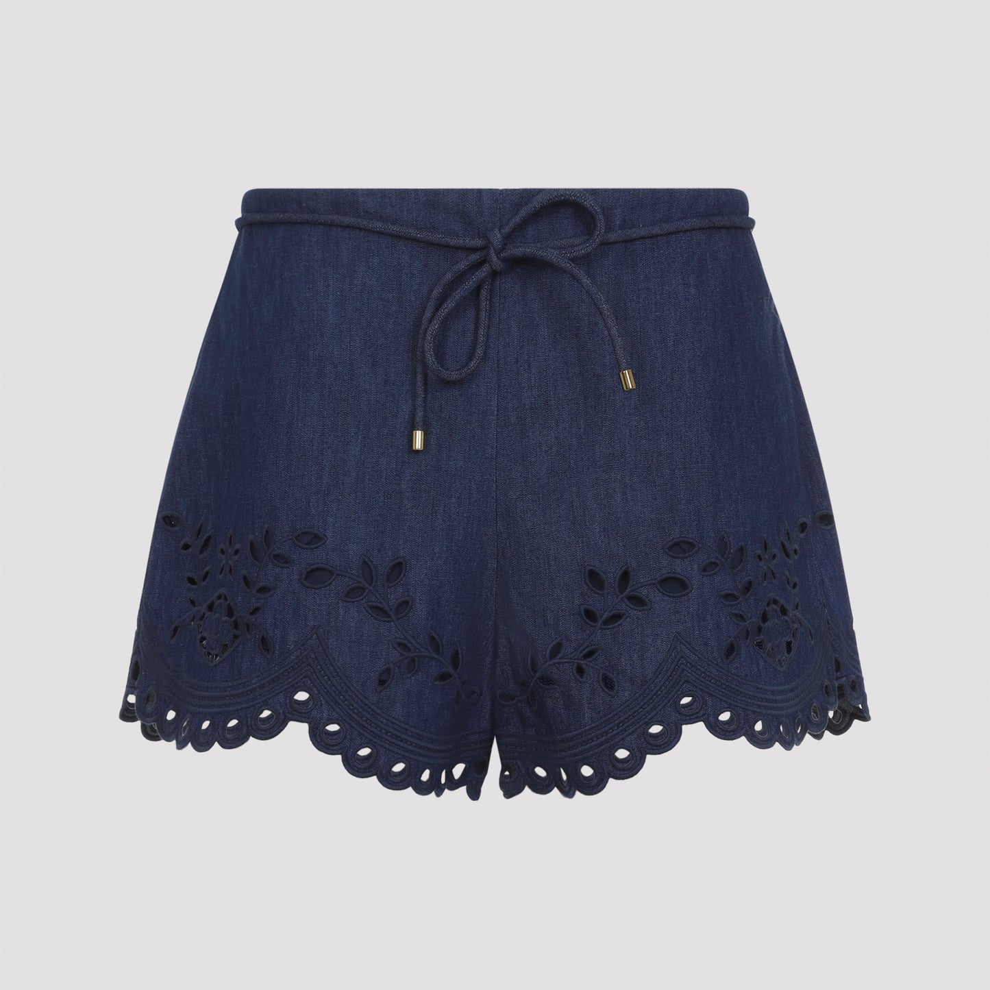 Zimmermann Mahon Broderie Denim Short