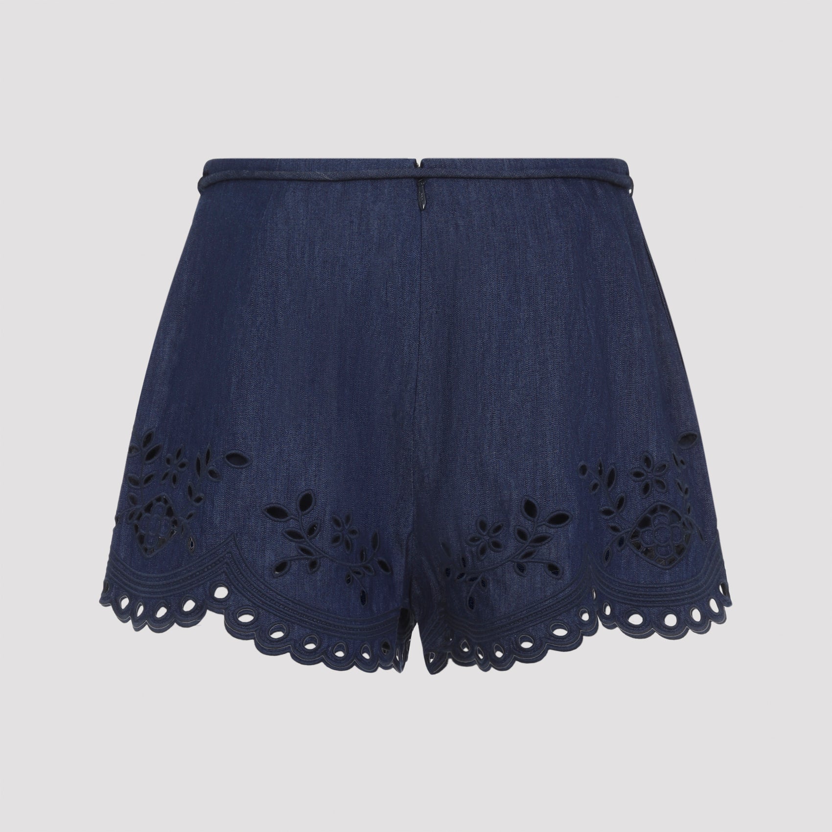 Zimmermann Mahon Broderie Denim Short