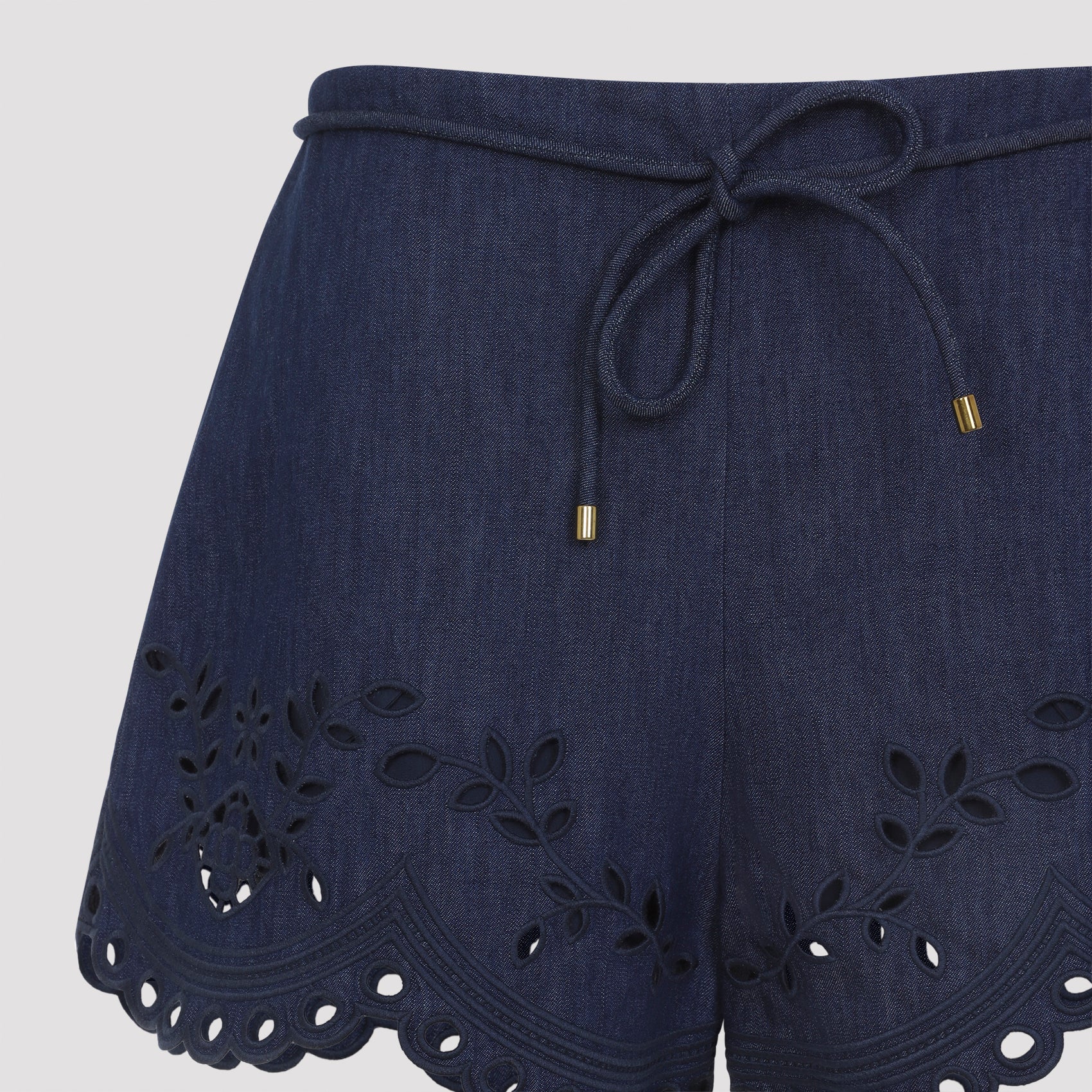 Zimmermann Mahon Broderie Denim Short