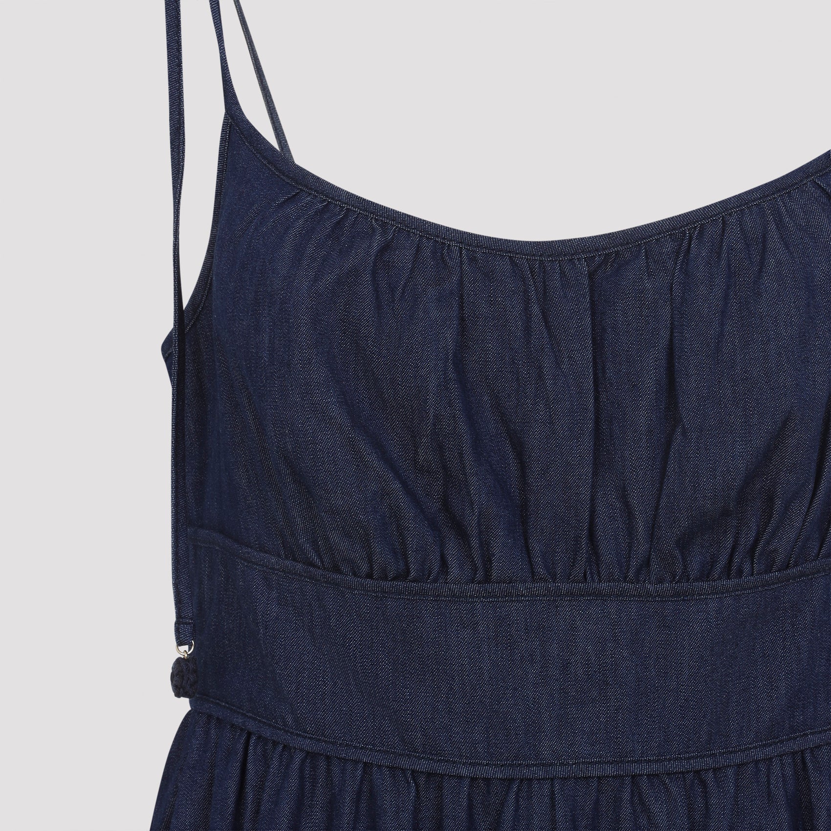 Zimmerman Mahon Broderie Denim Midi Dress