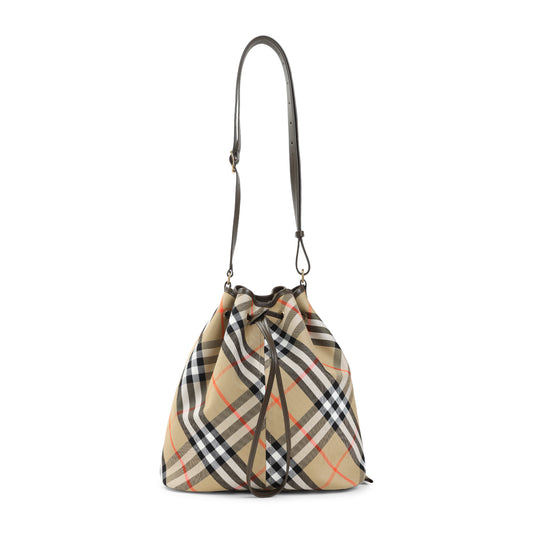 Burberry Medium Drawstring Bucket Shoulder Bag