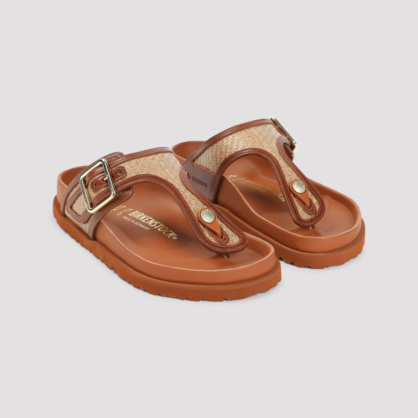 Birkenstock 1744 Gizeh Frames Raffia Saldals