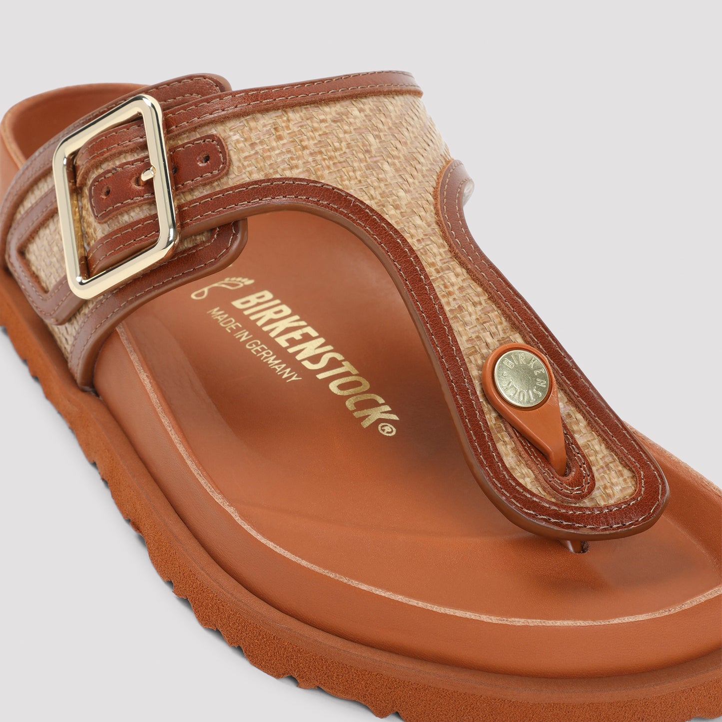 Birkenstock 1744 Gizeh Frames Raffia Saldals