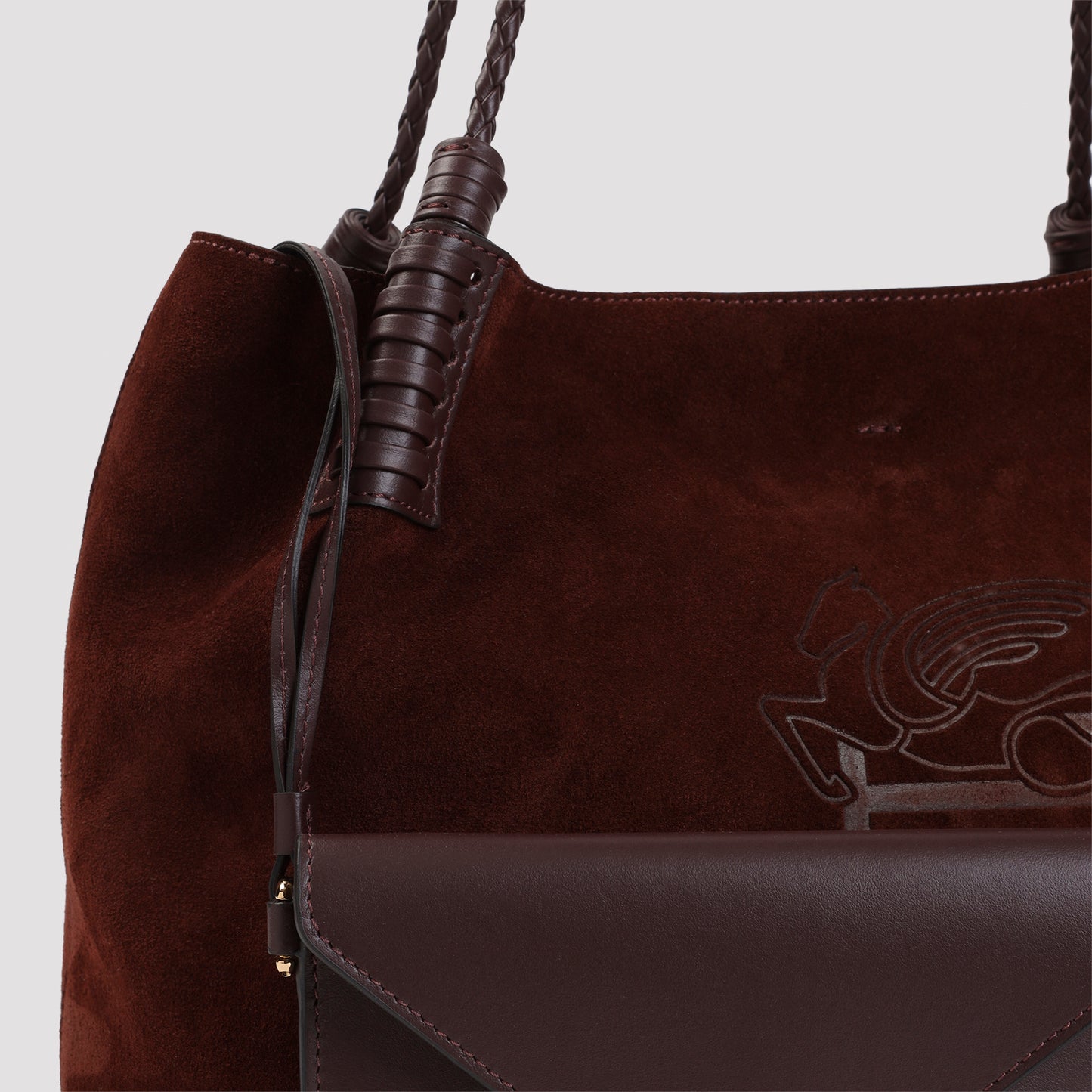 Etro Libra Medium Suede Shopping Bag