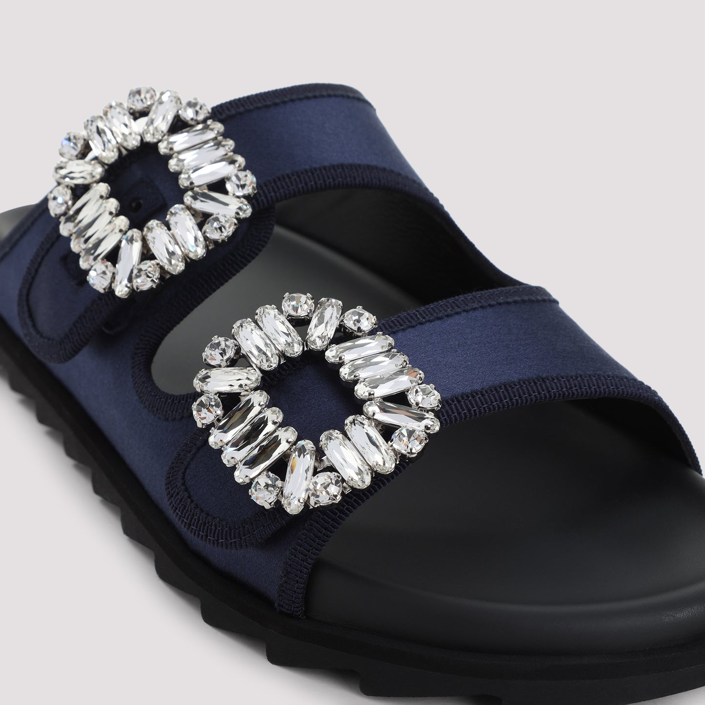Roger Vivier Slidy Strass Bord Gros Mules