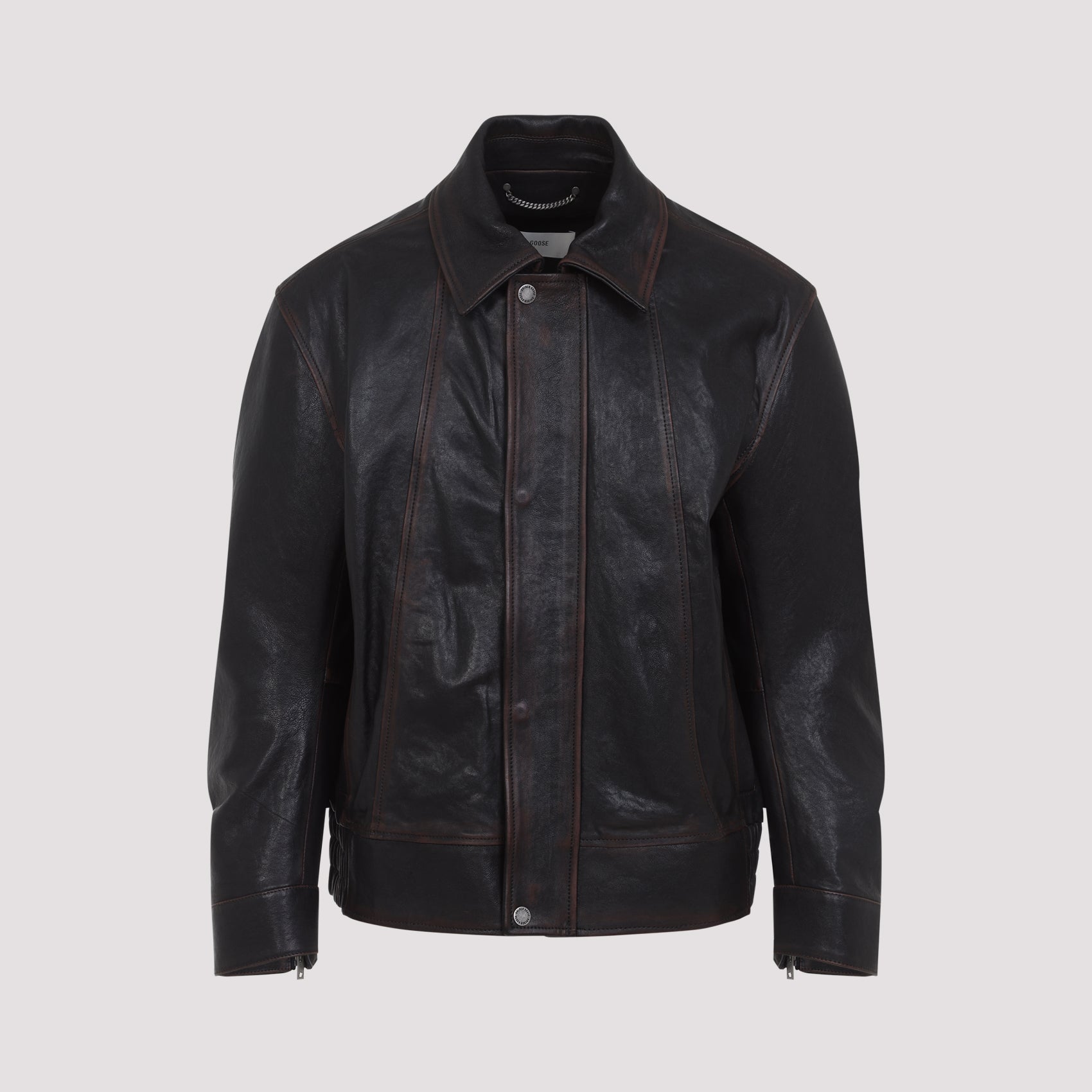 Golden Goose Prince Nappa Leather Bomber Jacket