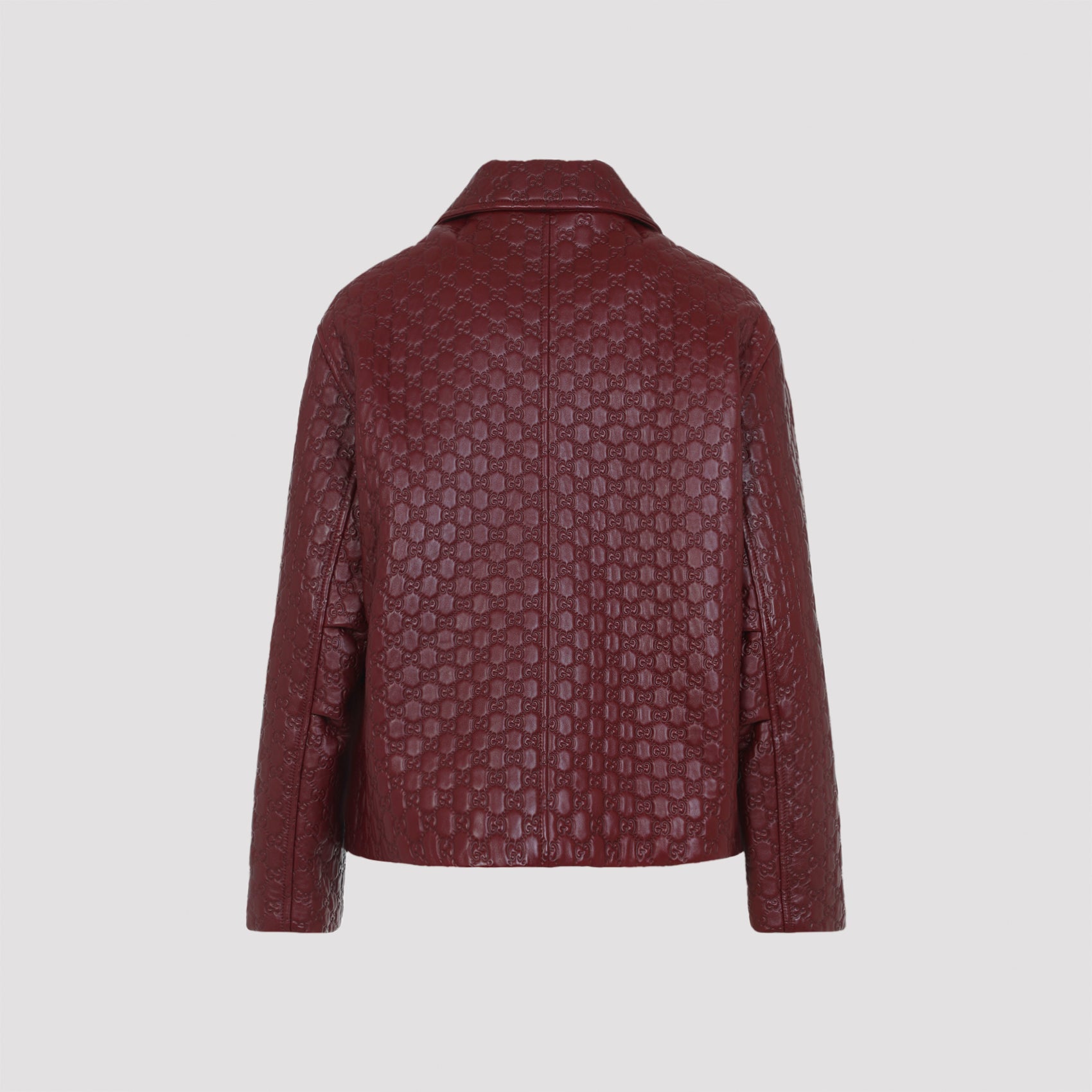 Gucci Leather GG Jacket