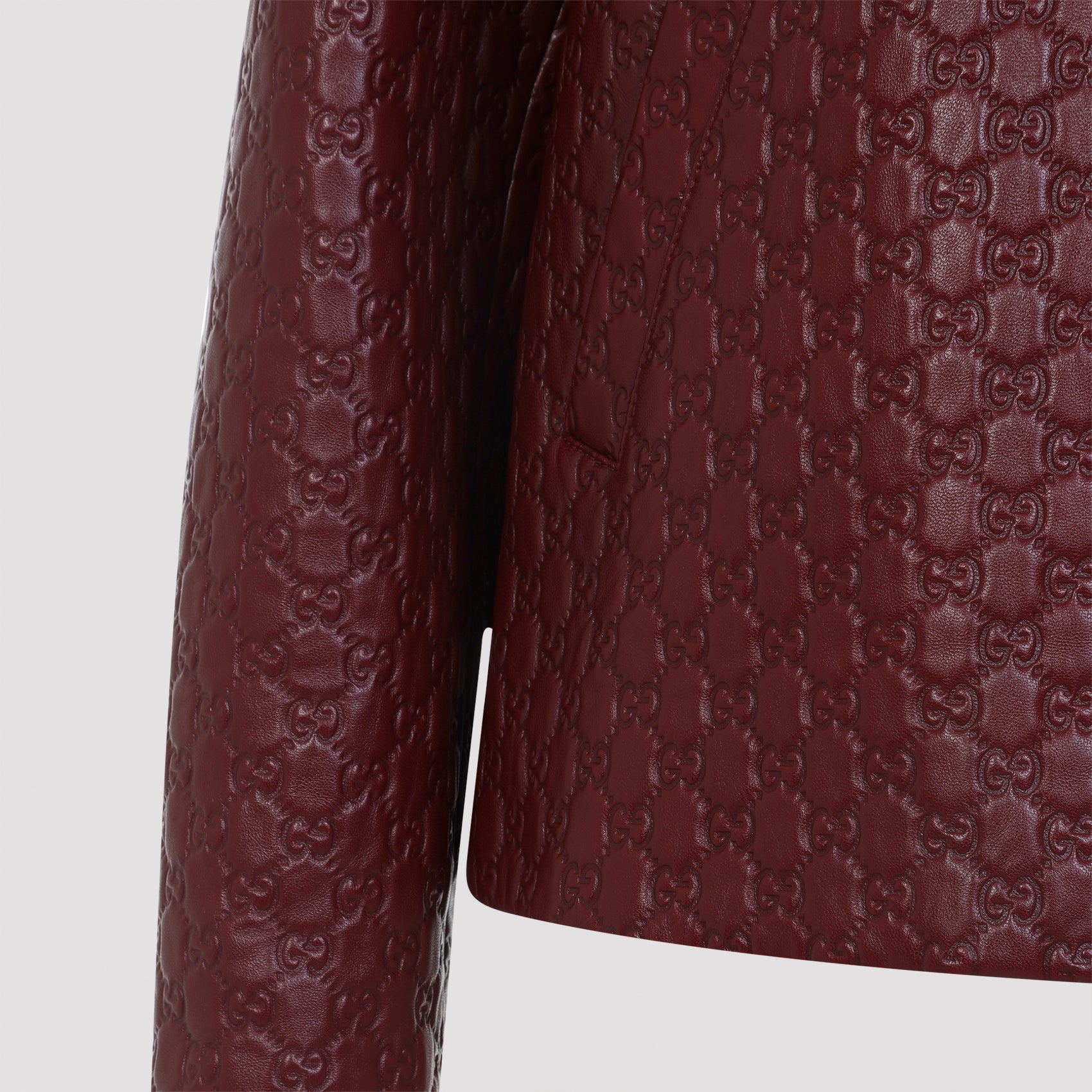 Gucci Leather GG Jacket