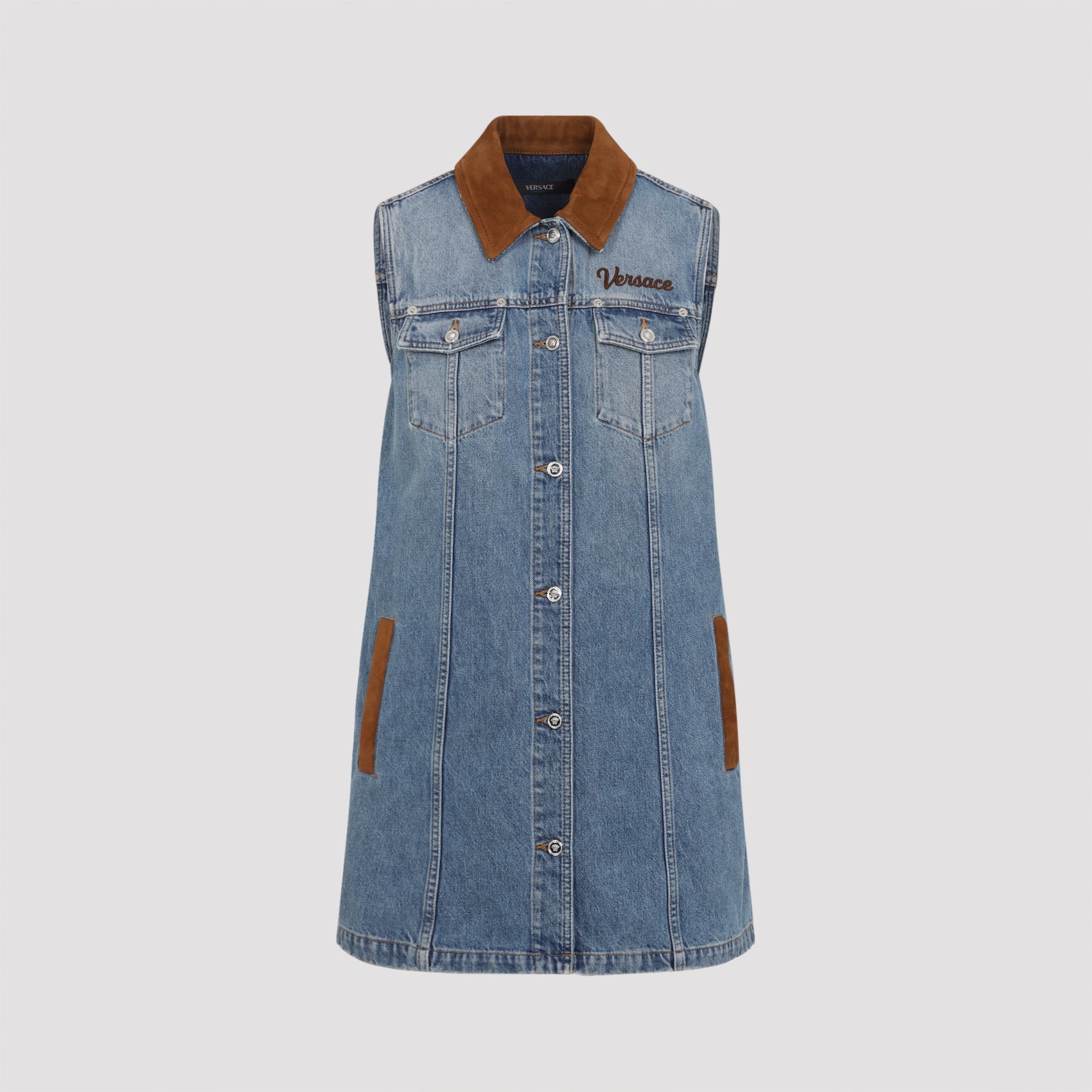 Versace Denim Stone Wash Dress