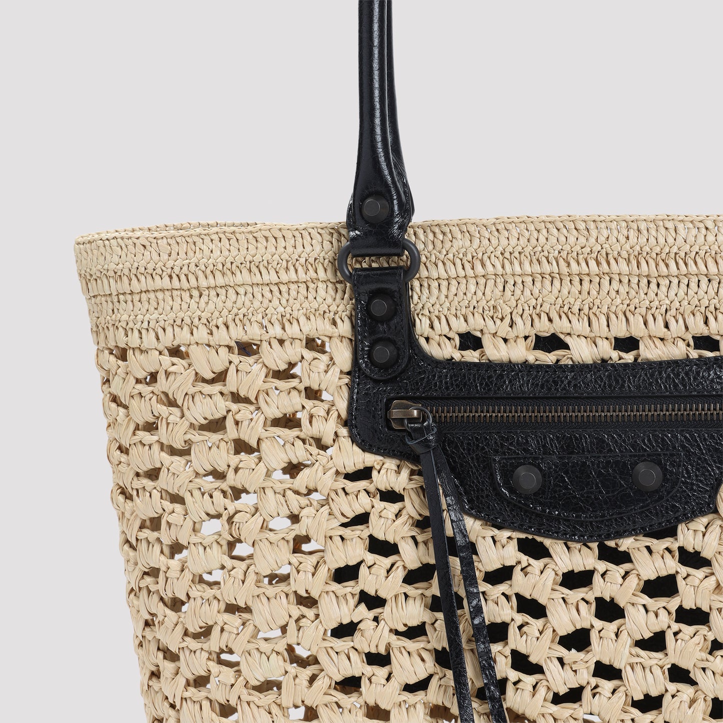 Balenciaga Le City Raffia Basket