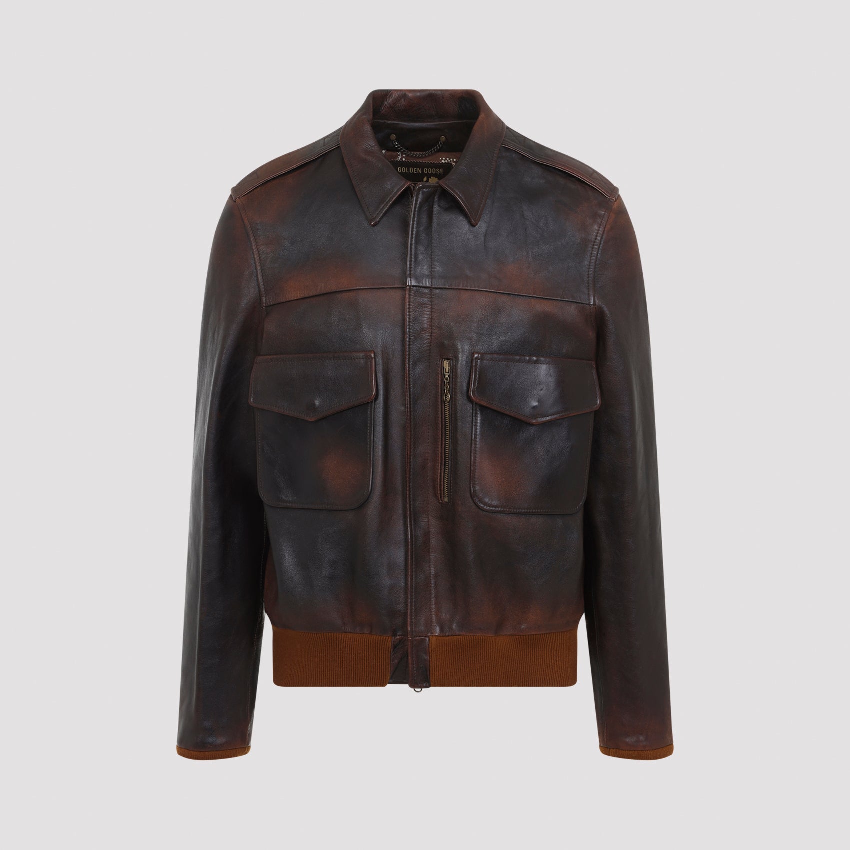 Golden Goose Leather Bomber Jacket