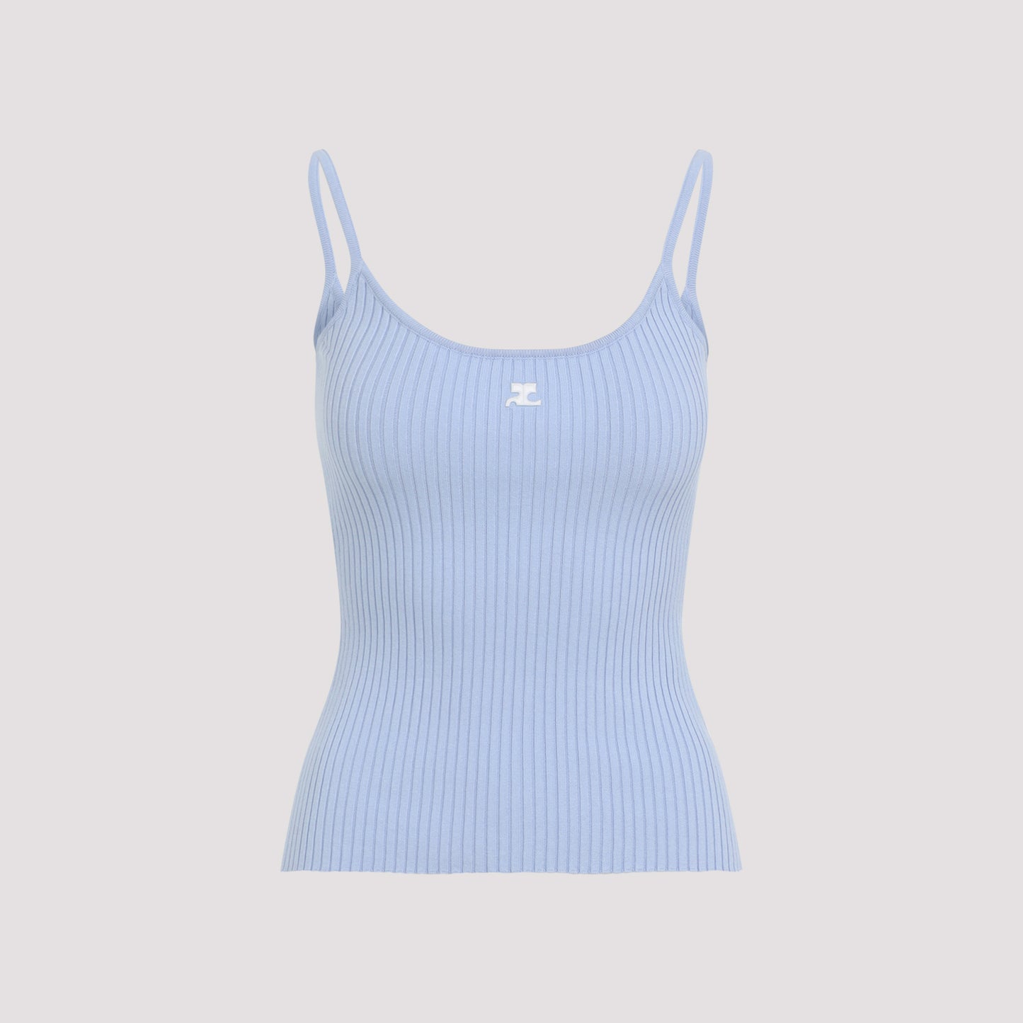 Courreges Rib Knit Tank Top