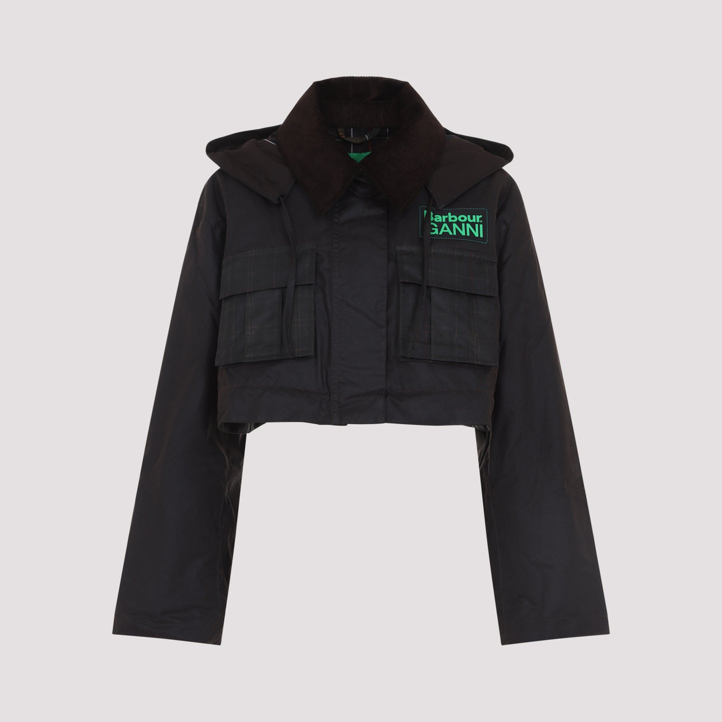 Barbour x Ganni Peplum Wax Jacket