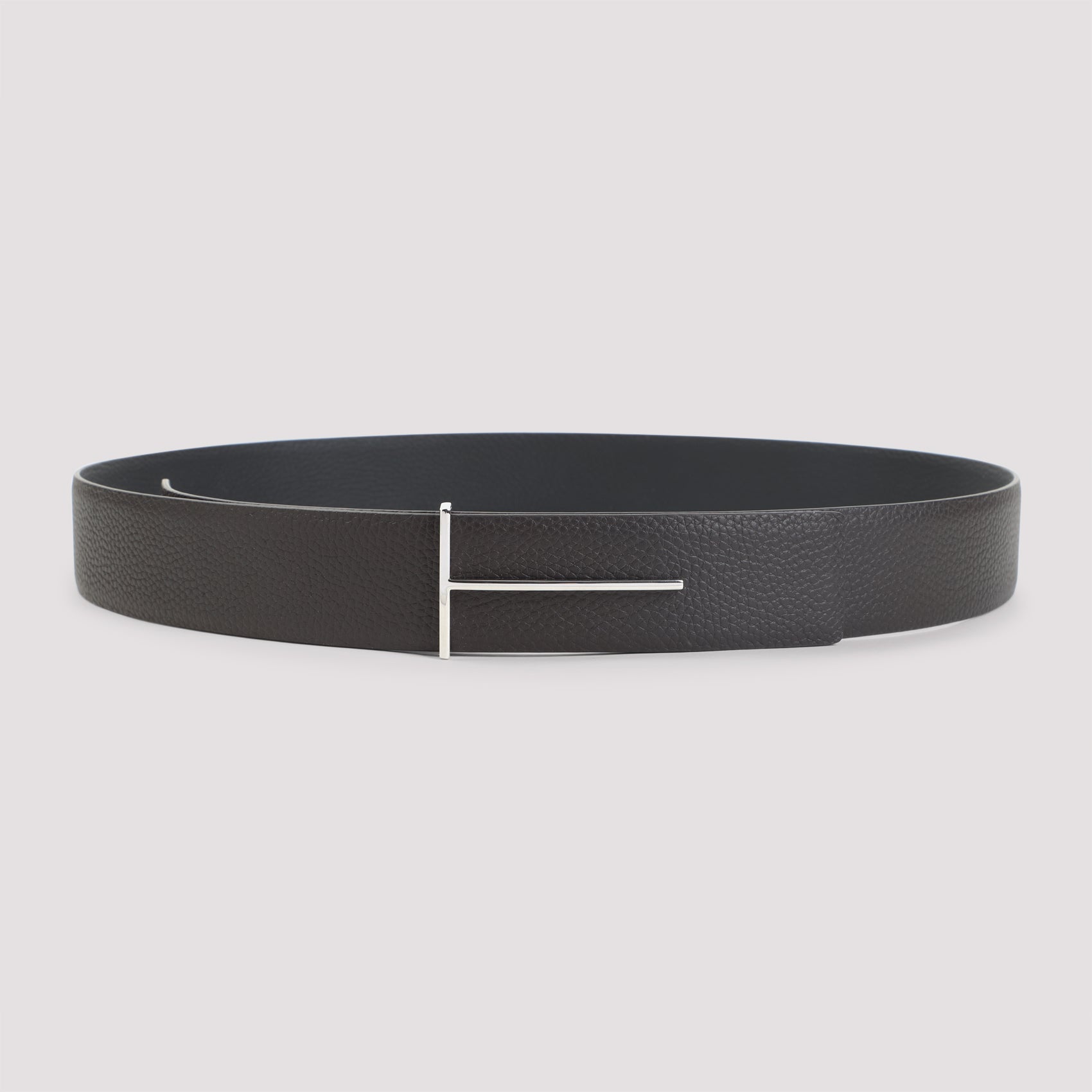 SOFT GRAIN LEATHER REVERSIBLE SLIM T BELT
