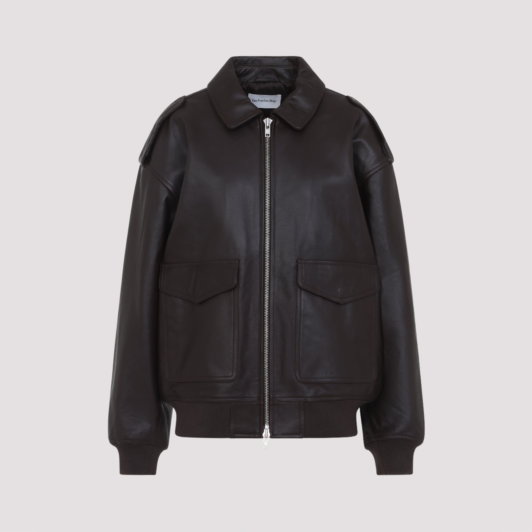 The Frankie Shop Viper Leather Jacket