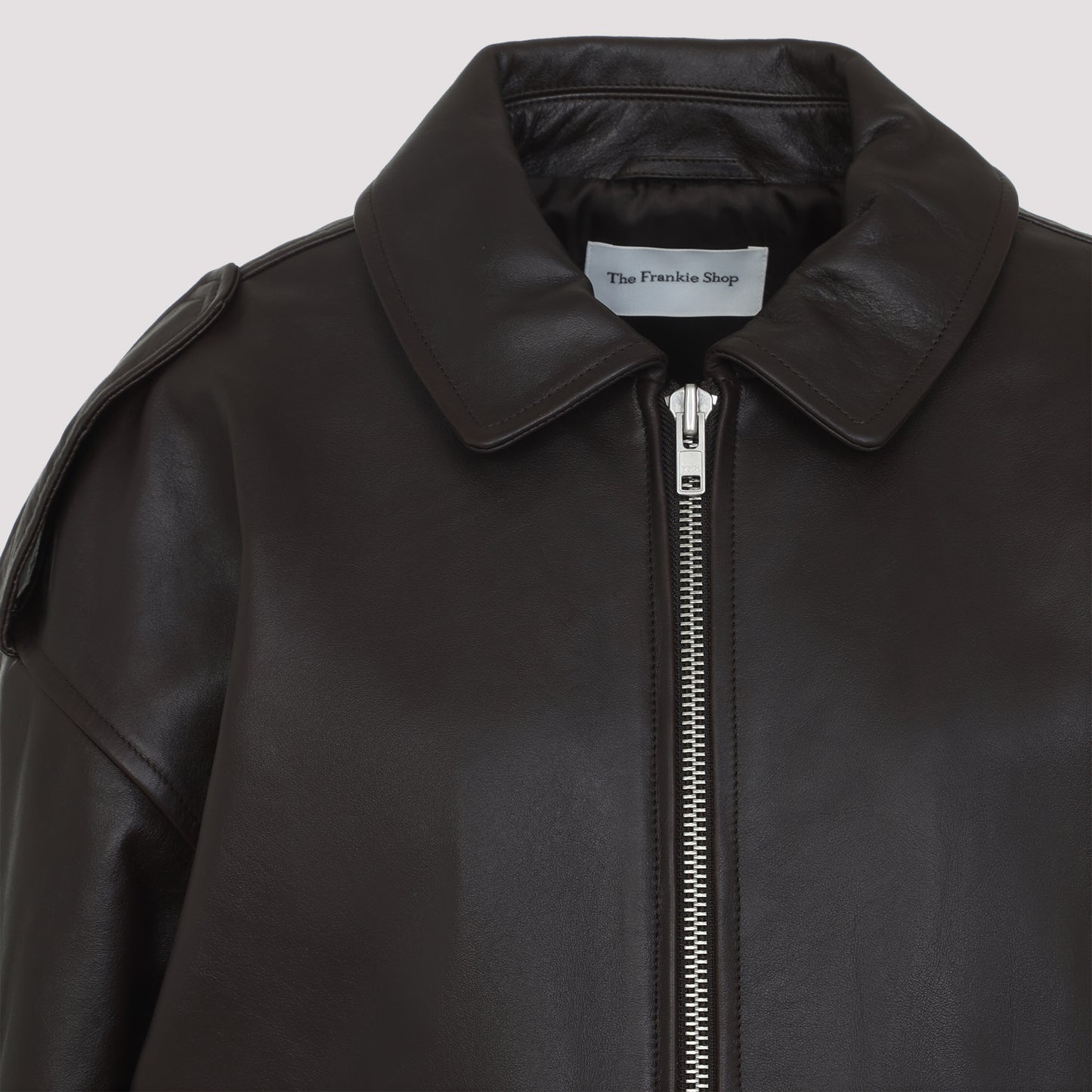 The Frankie Shop Viper Leather Jacket