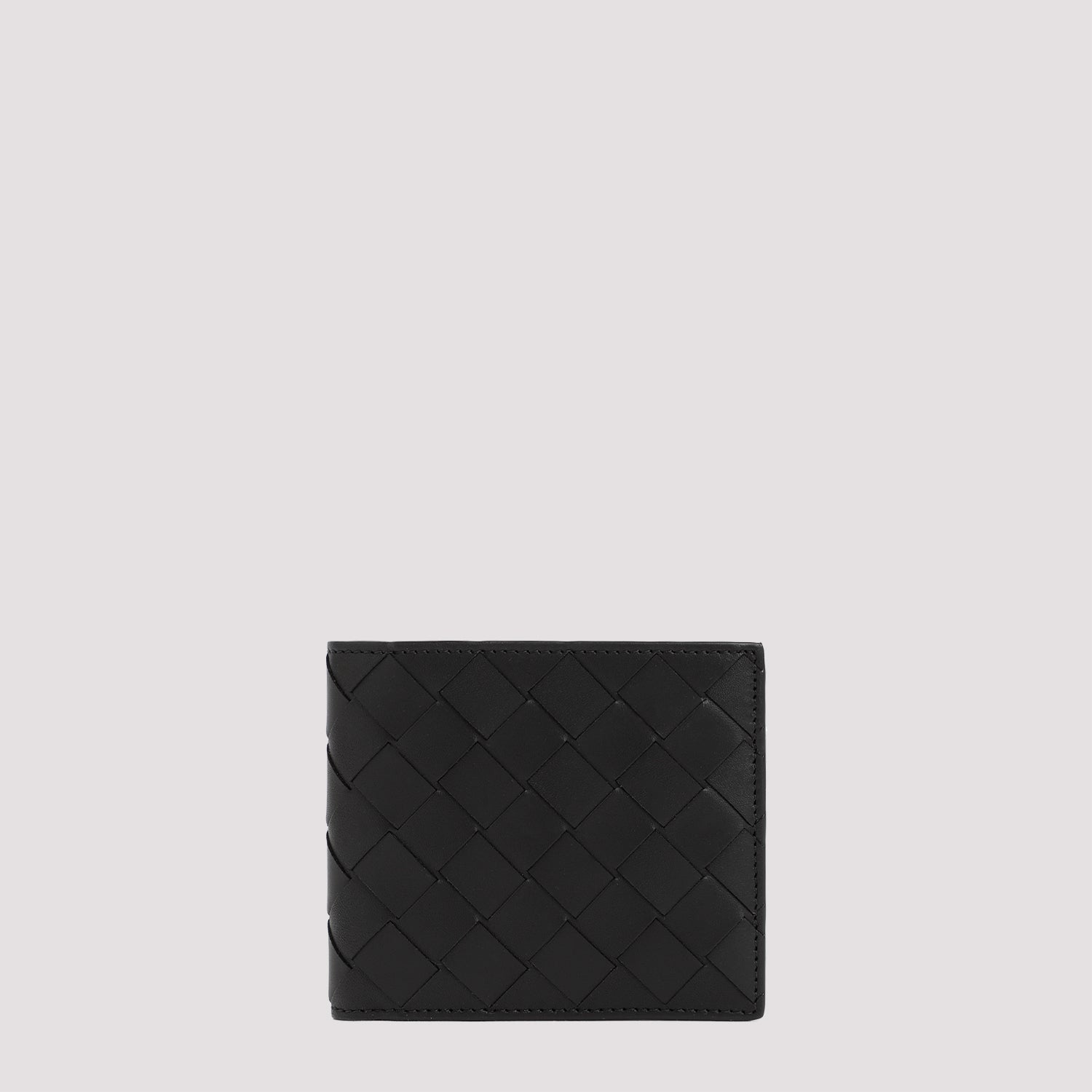 Intrecciato Billfold Calf Leather Wallet