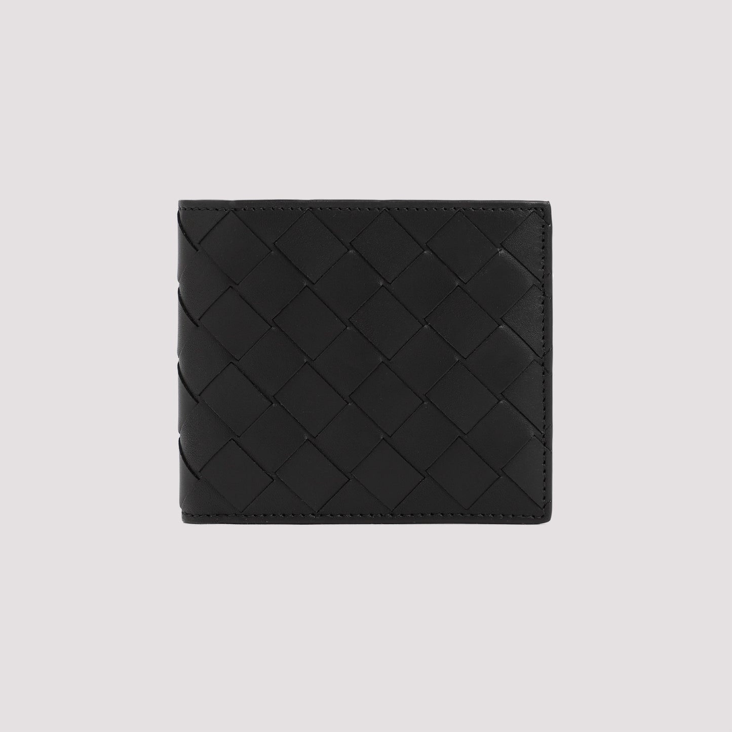 Intrecciato Billfold Calf Leather Wallet