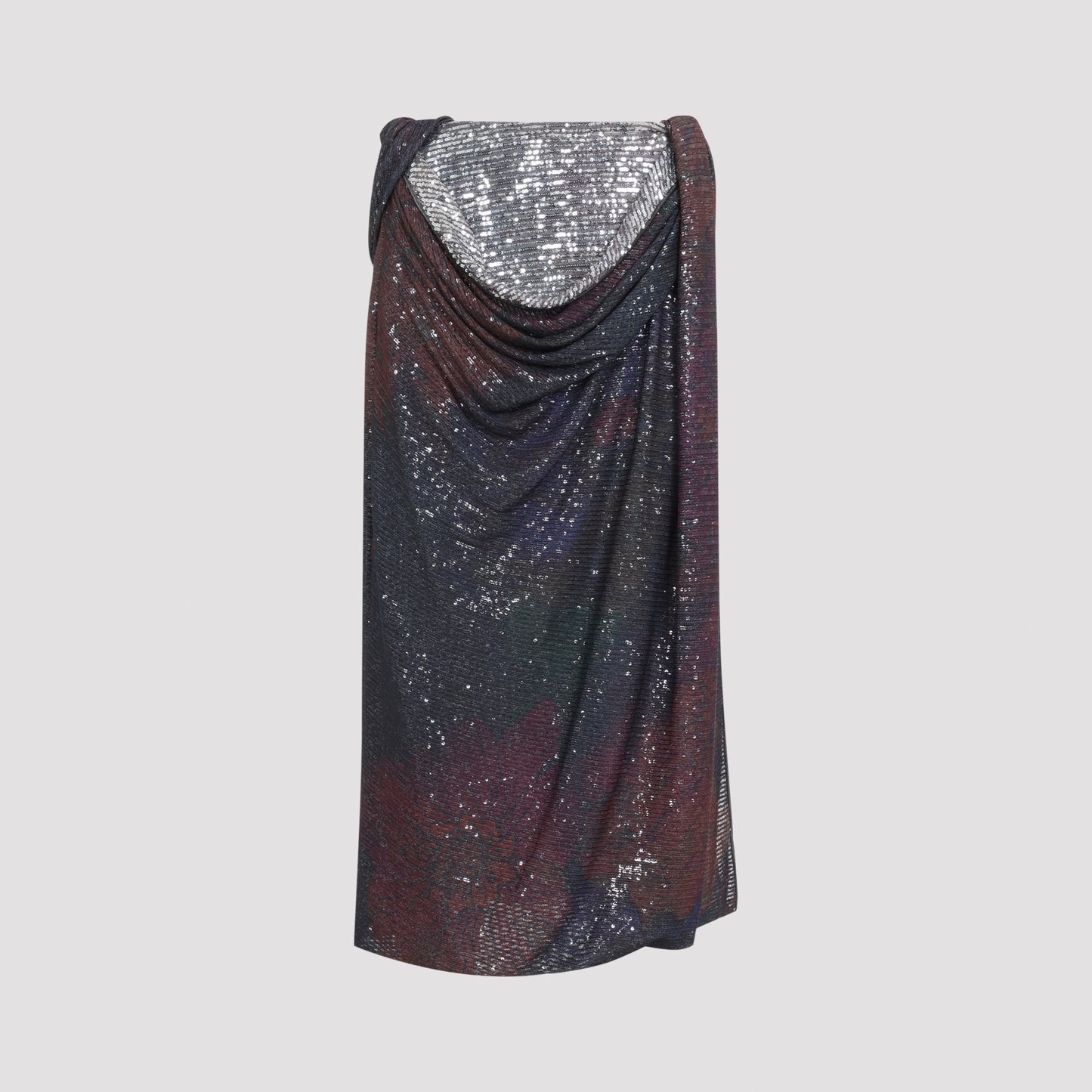 Maison Margiela Sequins Draped Maxi Skirt
