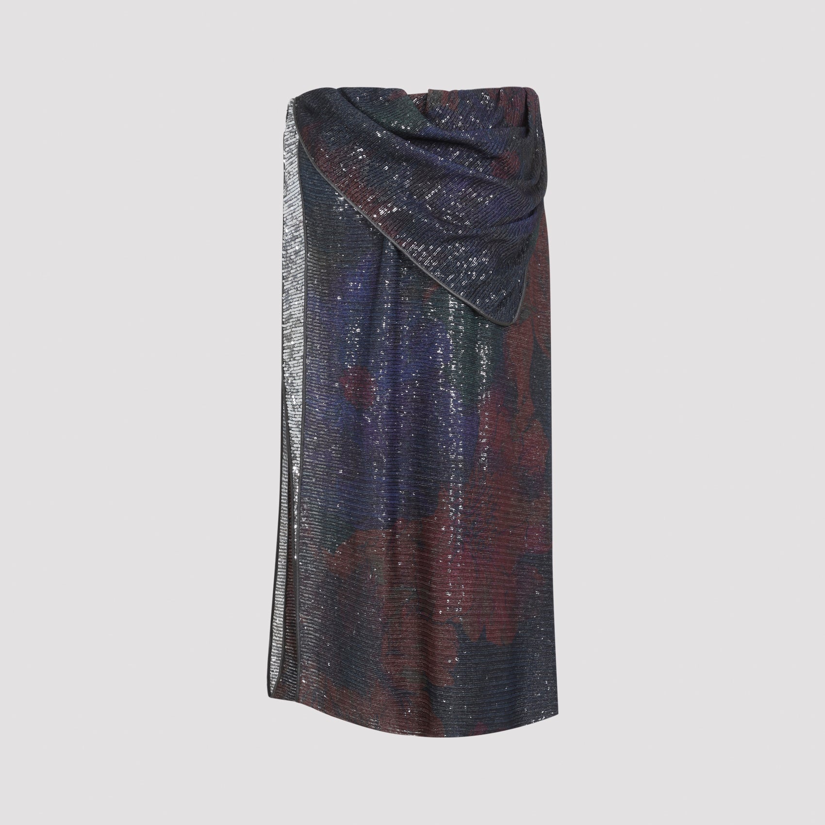 Maison Margiela Sequins Draped Maxi Skirt