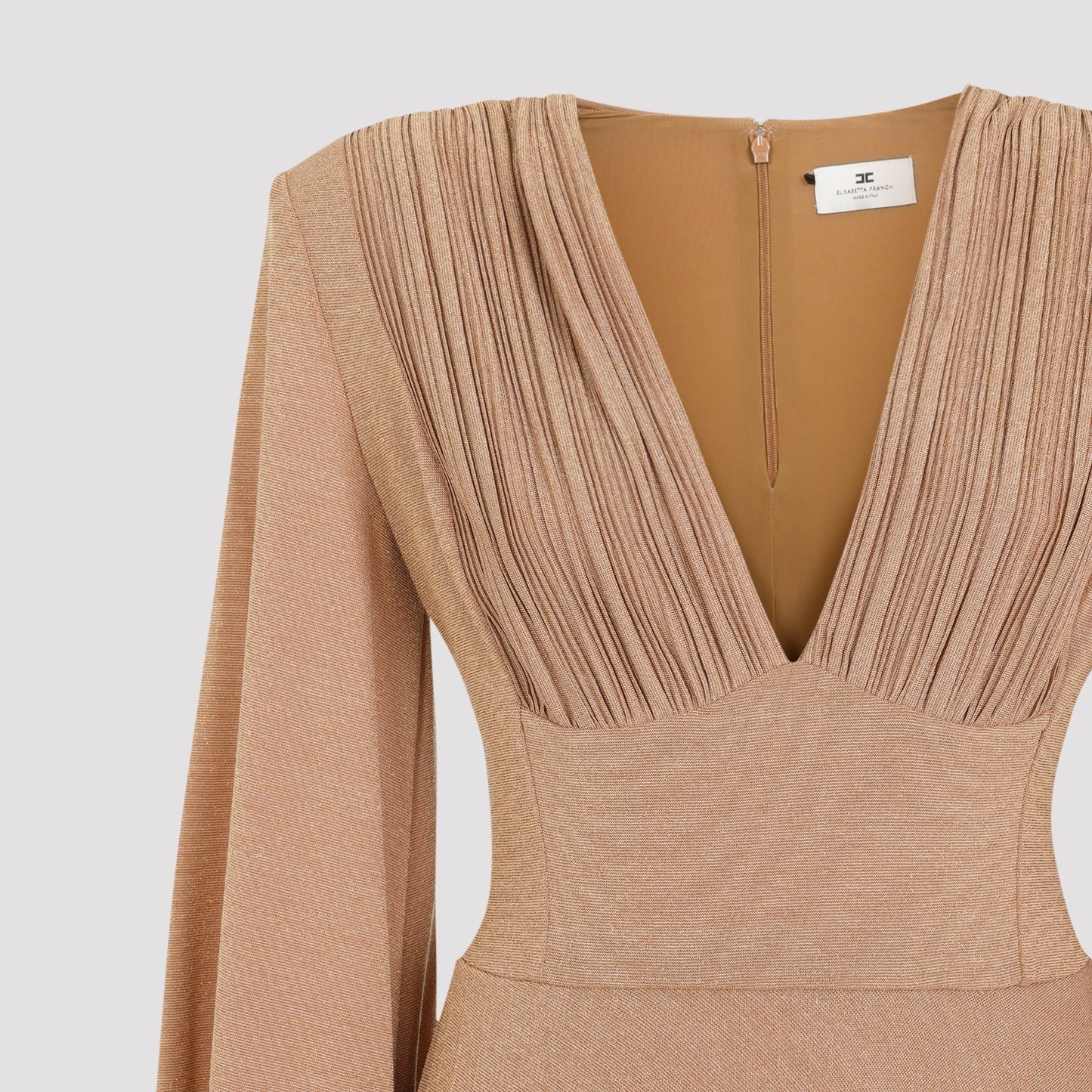 Elisabetta Franchi Long Jersey Lurex Dress