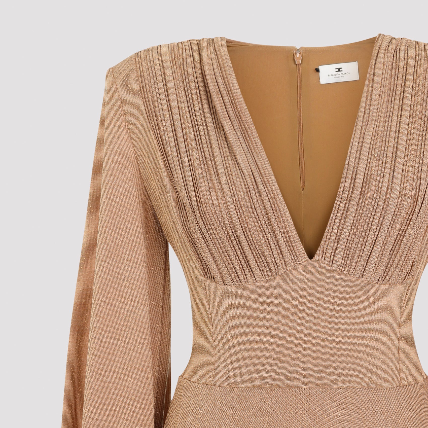 Elisabetta Franchi Long Jersey Lurex Dress