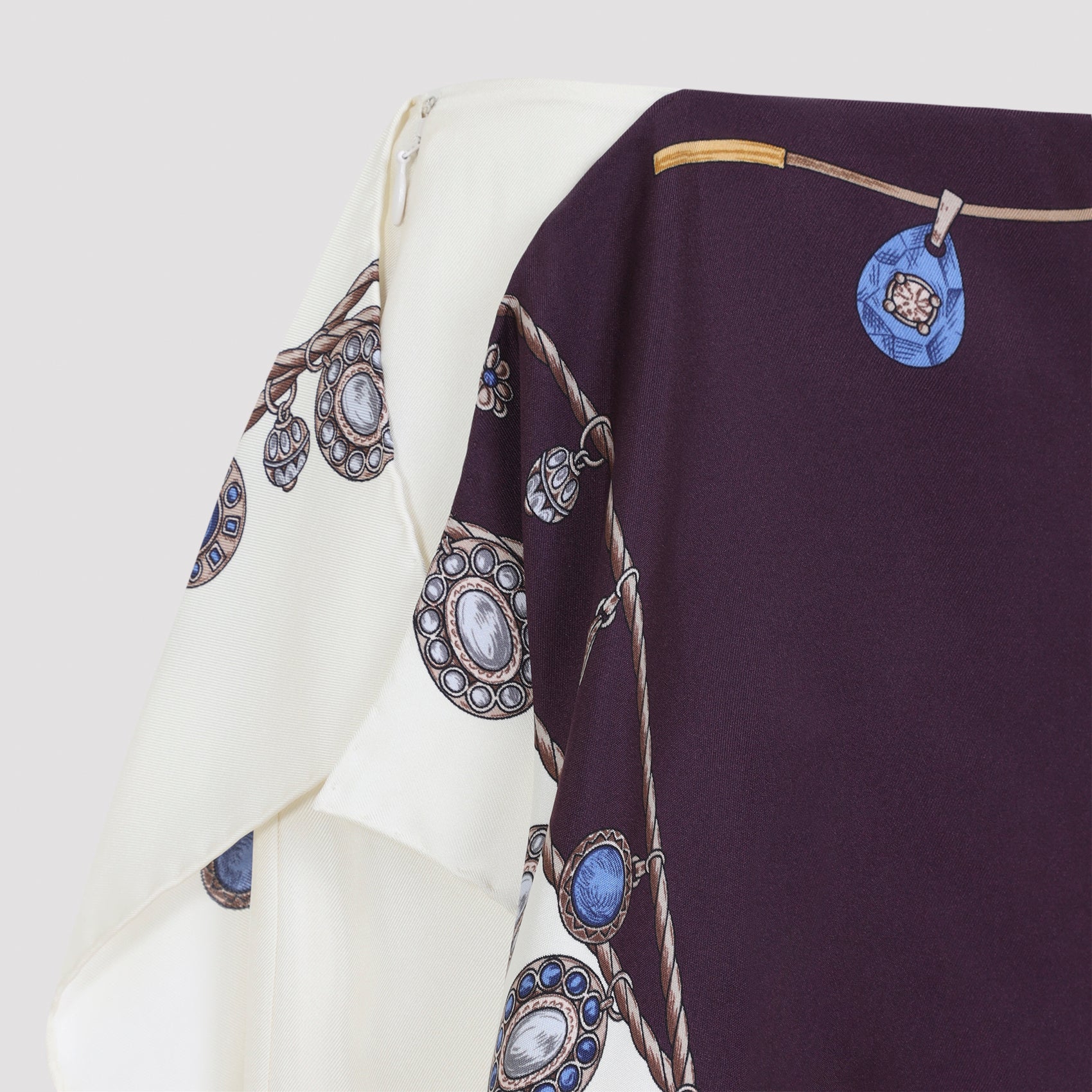 Versace Silk Stolen Jewels Skirt