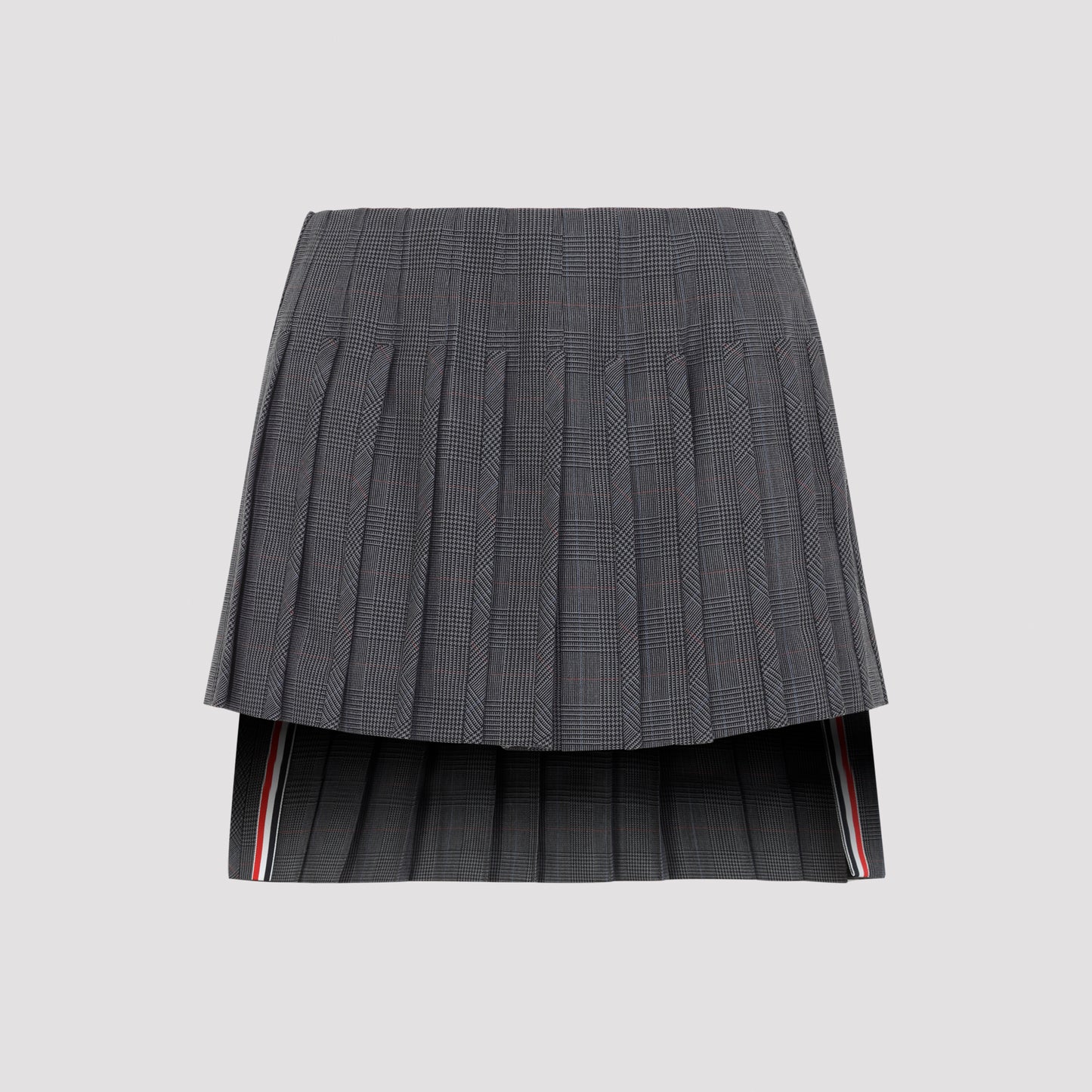 Thom Browne Low Rise Mini Narrow Pleated Skirt