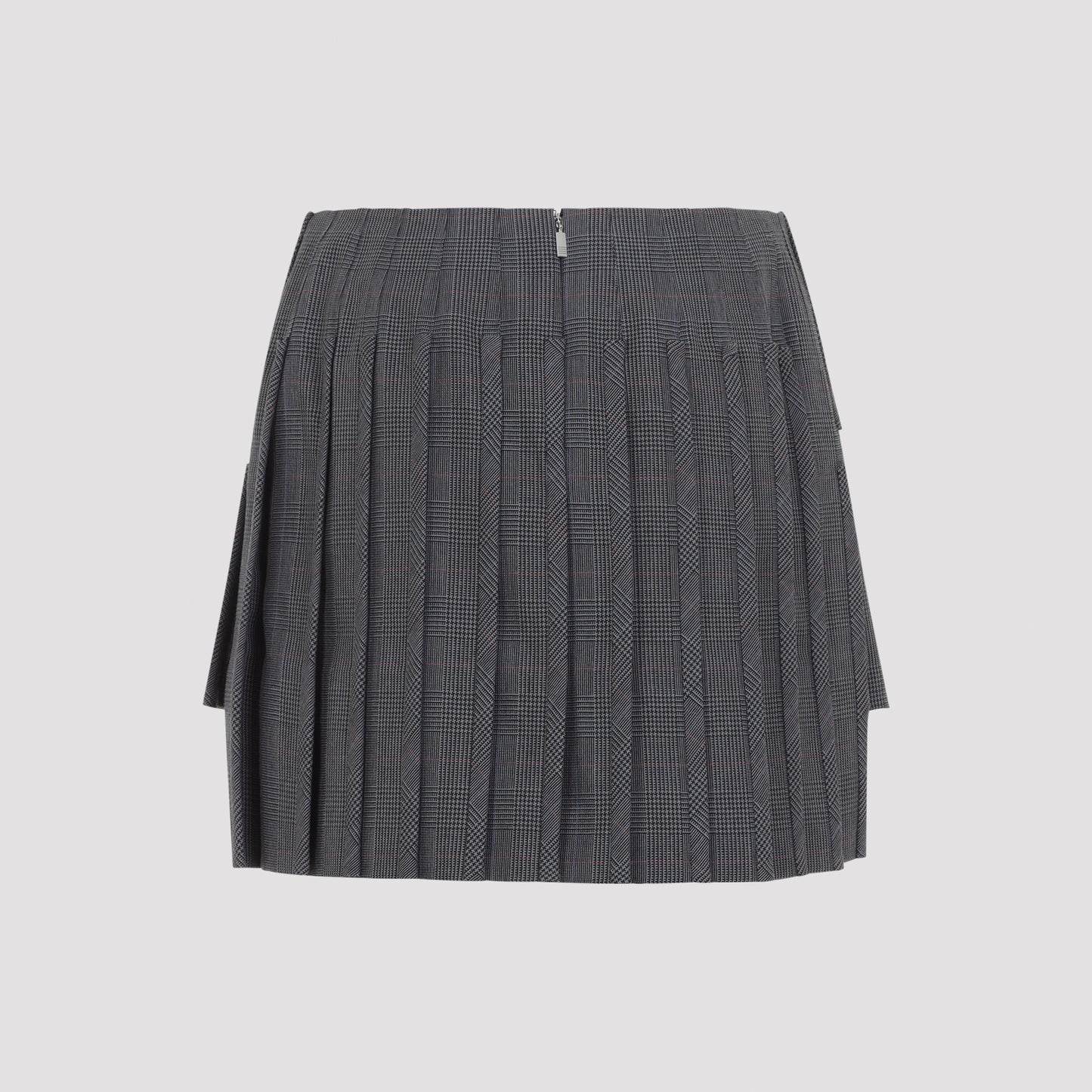 Thom Browne Low Rise Mini Narrow Pleated Skirt