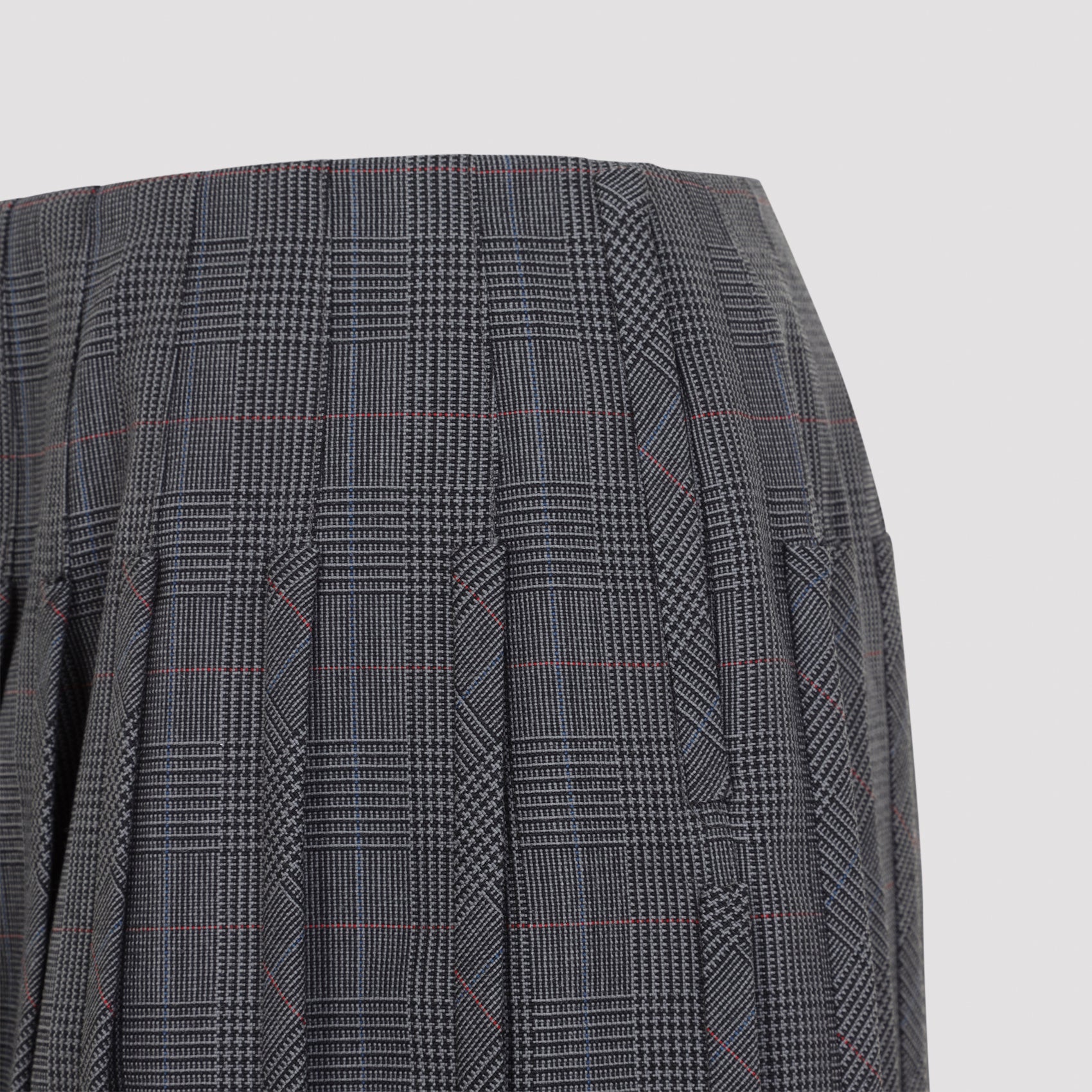 Thom Browne Low Rise Mini Narrow Pleated Skirt