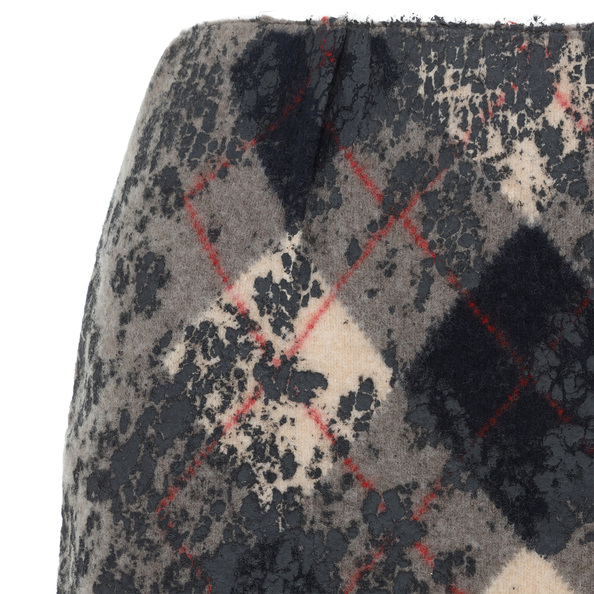 Maison Margiela Argyle Knitwear Midi Skirt